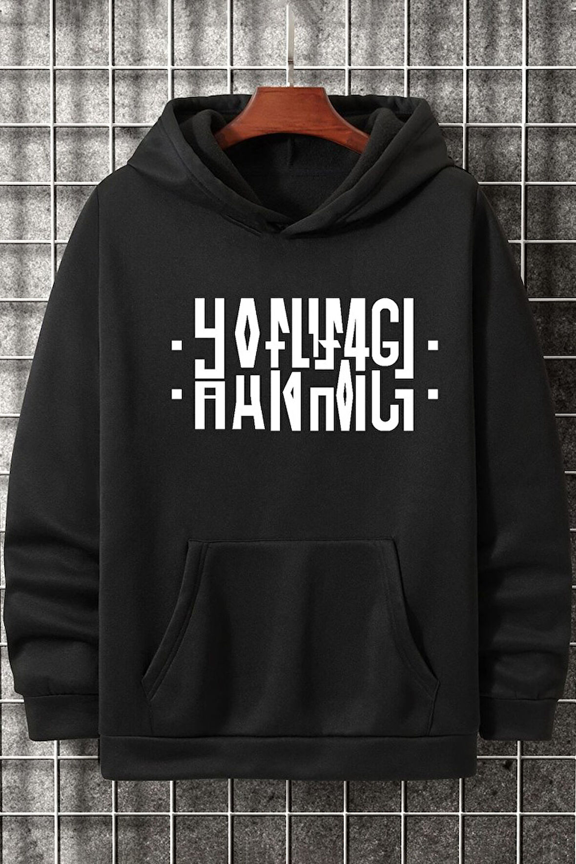 Hanımcı Yazılı Katlamalı Sweatshirt