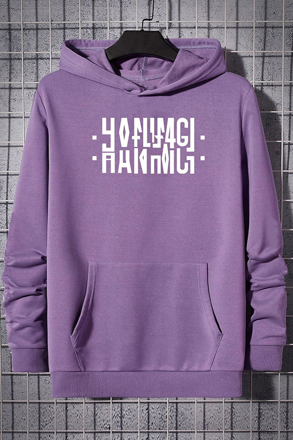 Uyguntarz Hanımcı Yazılı Katlamalı Sweatshirt