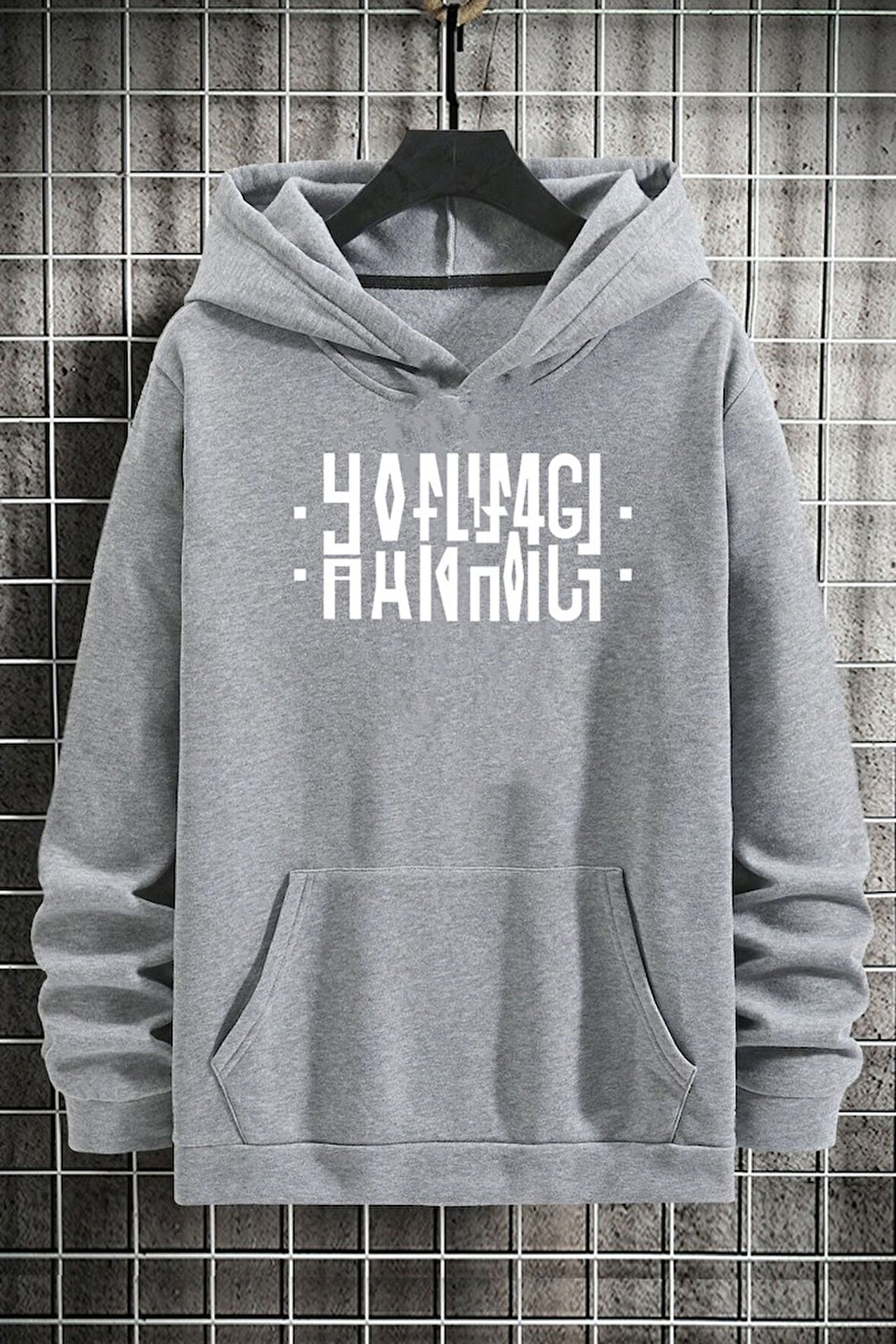Uyguntarz Hanımcı Yazılı Katlamalı Sweatshirt