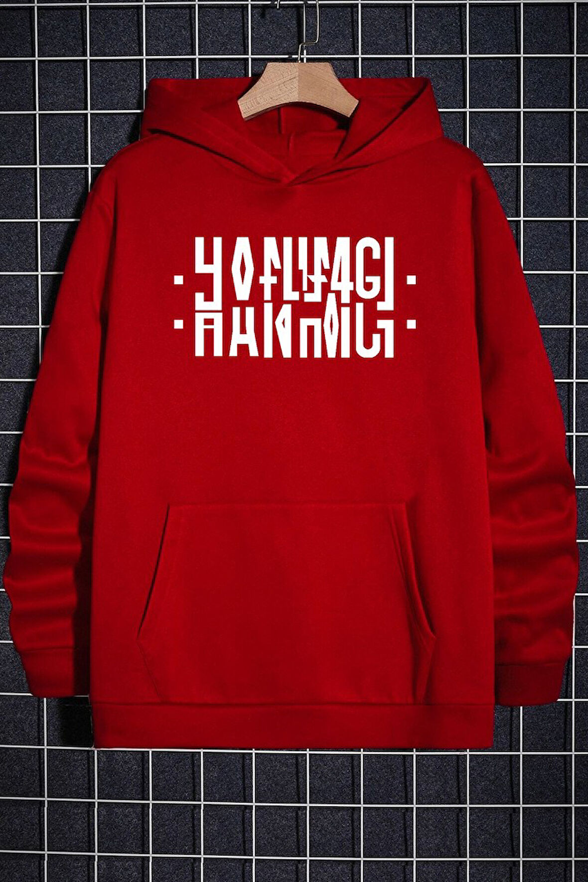 Uyguntarz Hanımcı Yazılı Katlamalı Sweatshirt