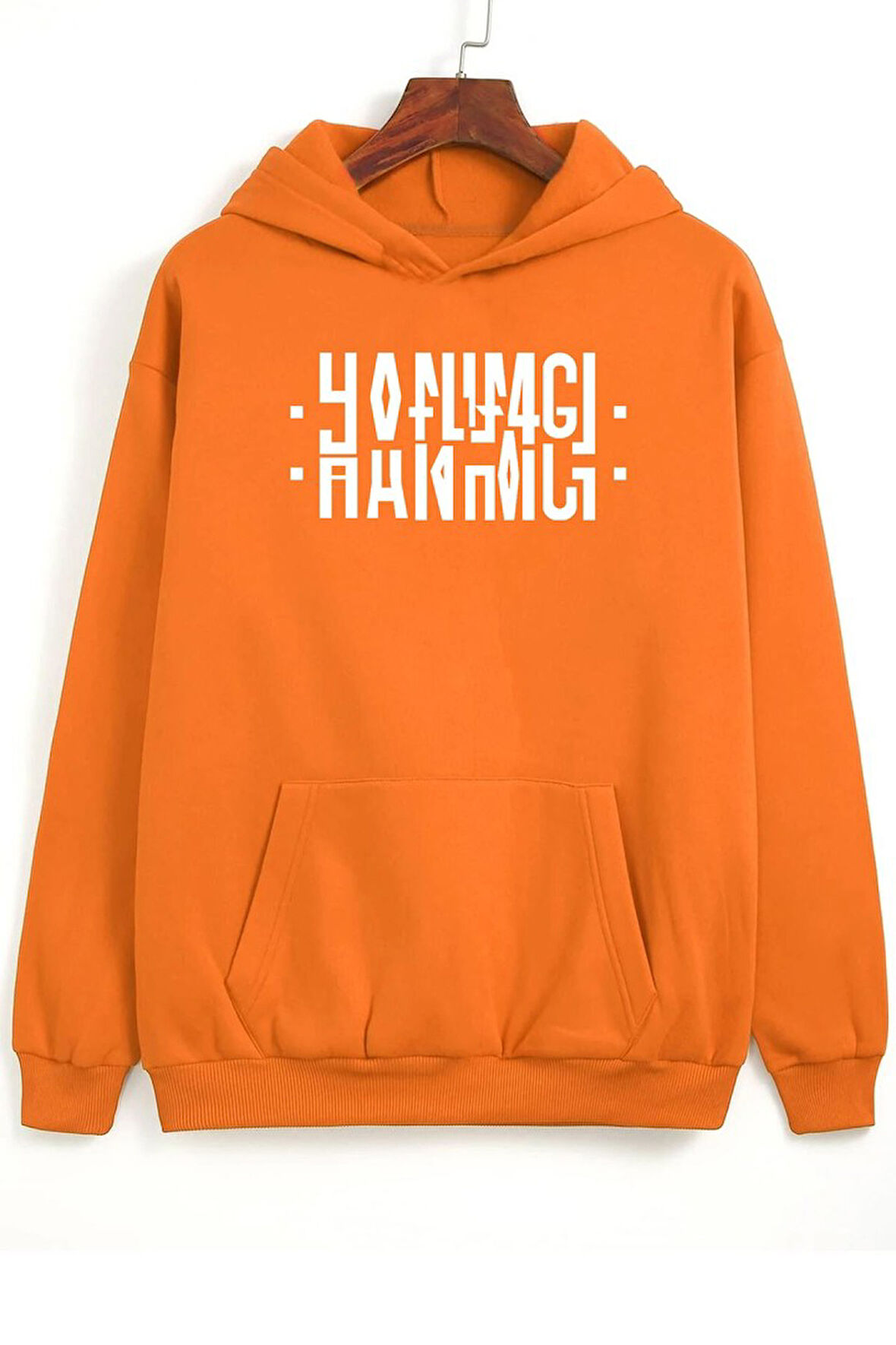 Uyguntarz Hanımcı Yazılı Katlamalı Sweatshirt
