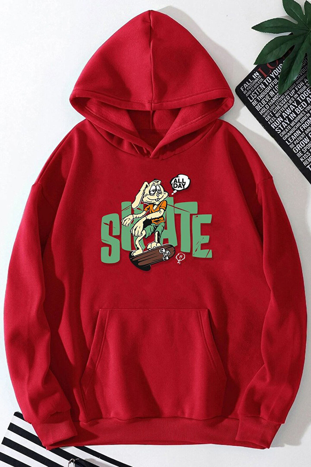 Uyguntarz Unisex All Day Rabbit Baskılı Sweatshirt