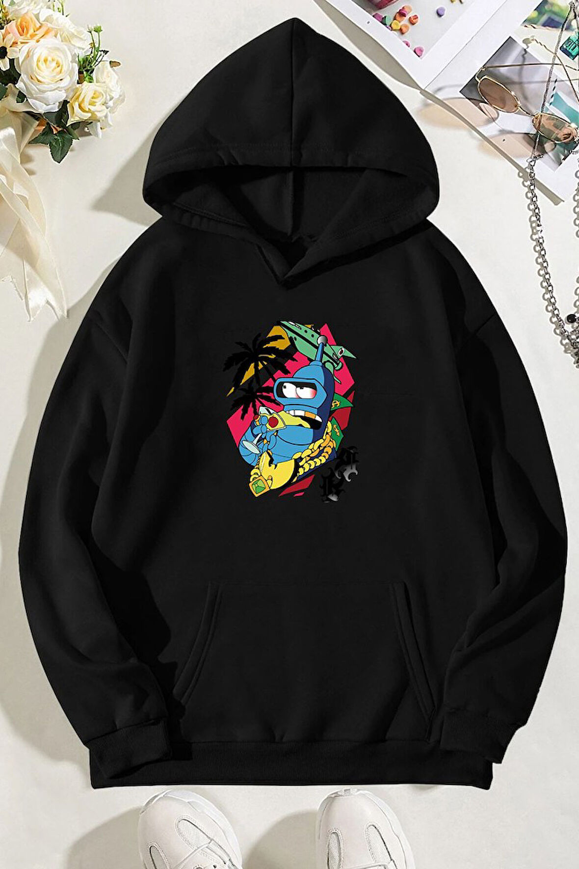 Uyguntarz Unisex Crazy Banana Baskılı Sweatshirt