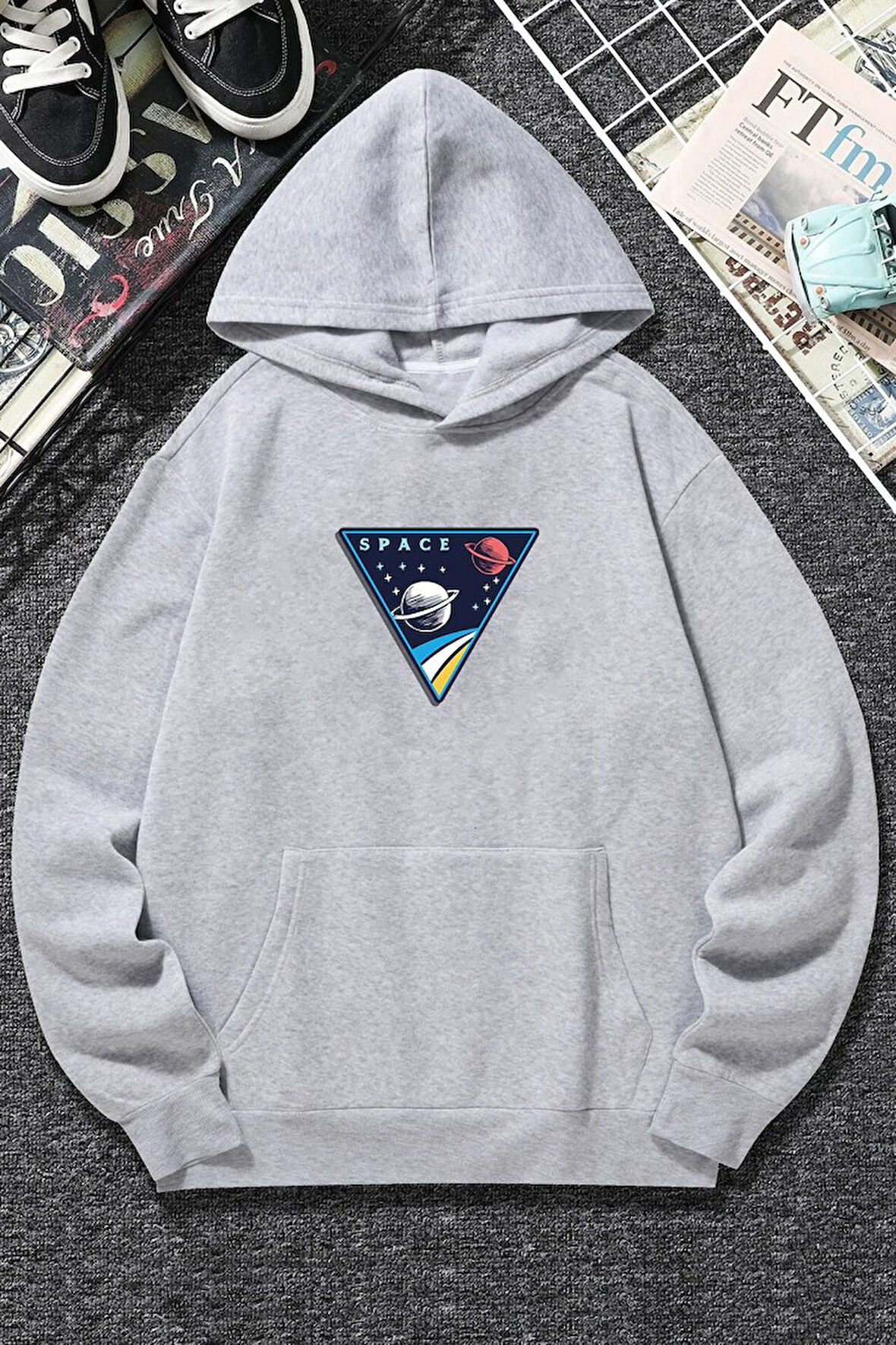 Uyguntarz Unisex Space Baskılı Sweatshirt