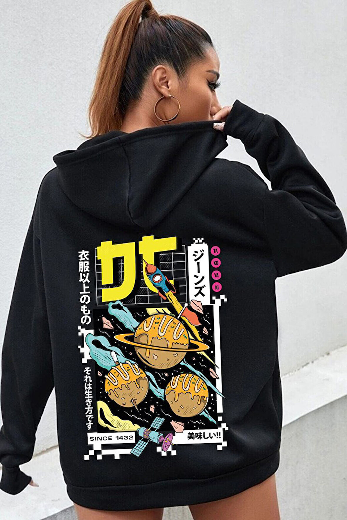 Uyguntarz Unisex Tokoyaki Baskılı Sweatshirt