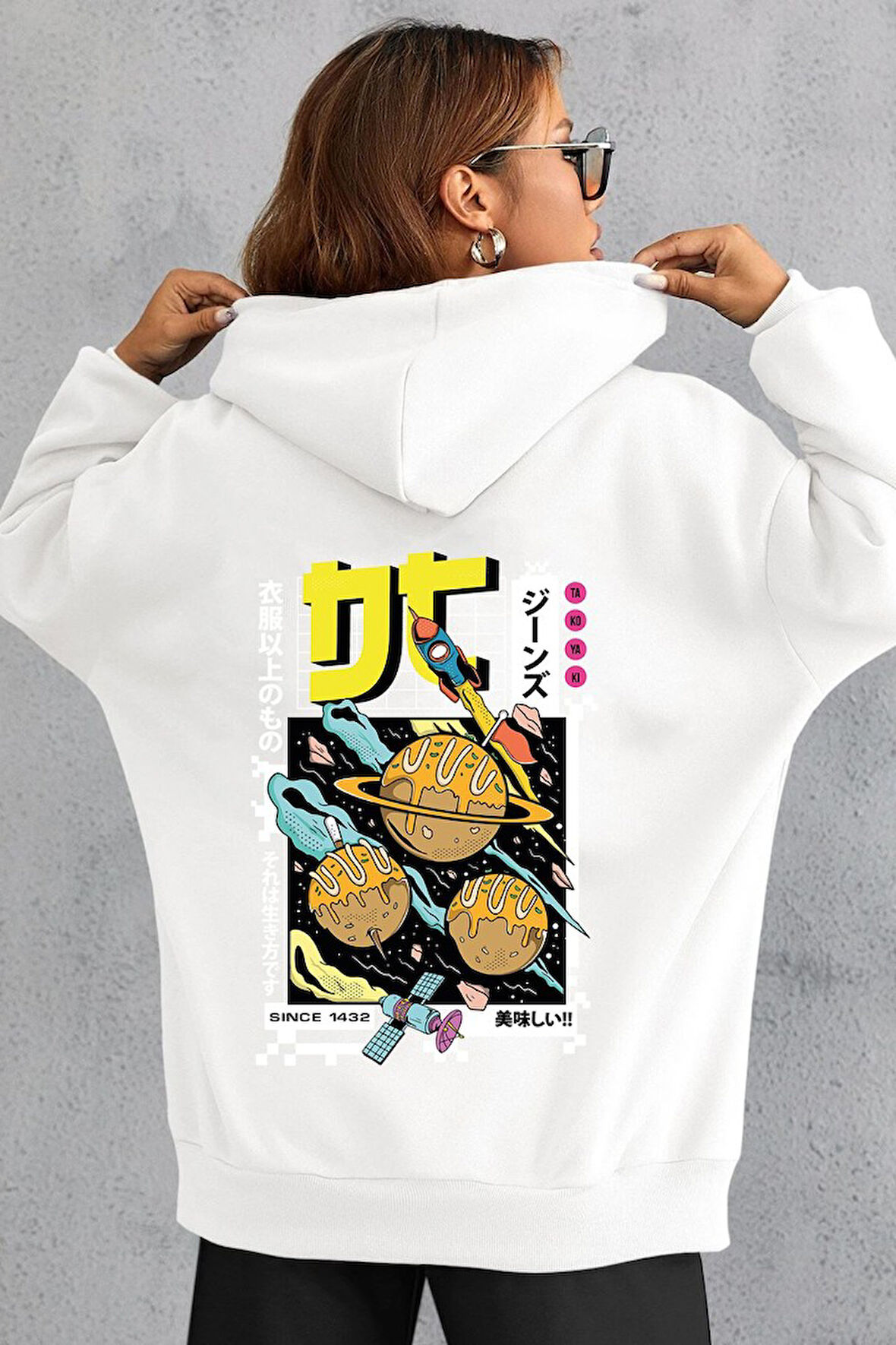 Uyguntarz Unisex Tokoyaki Baskılı Sweatshirt