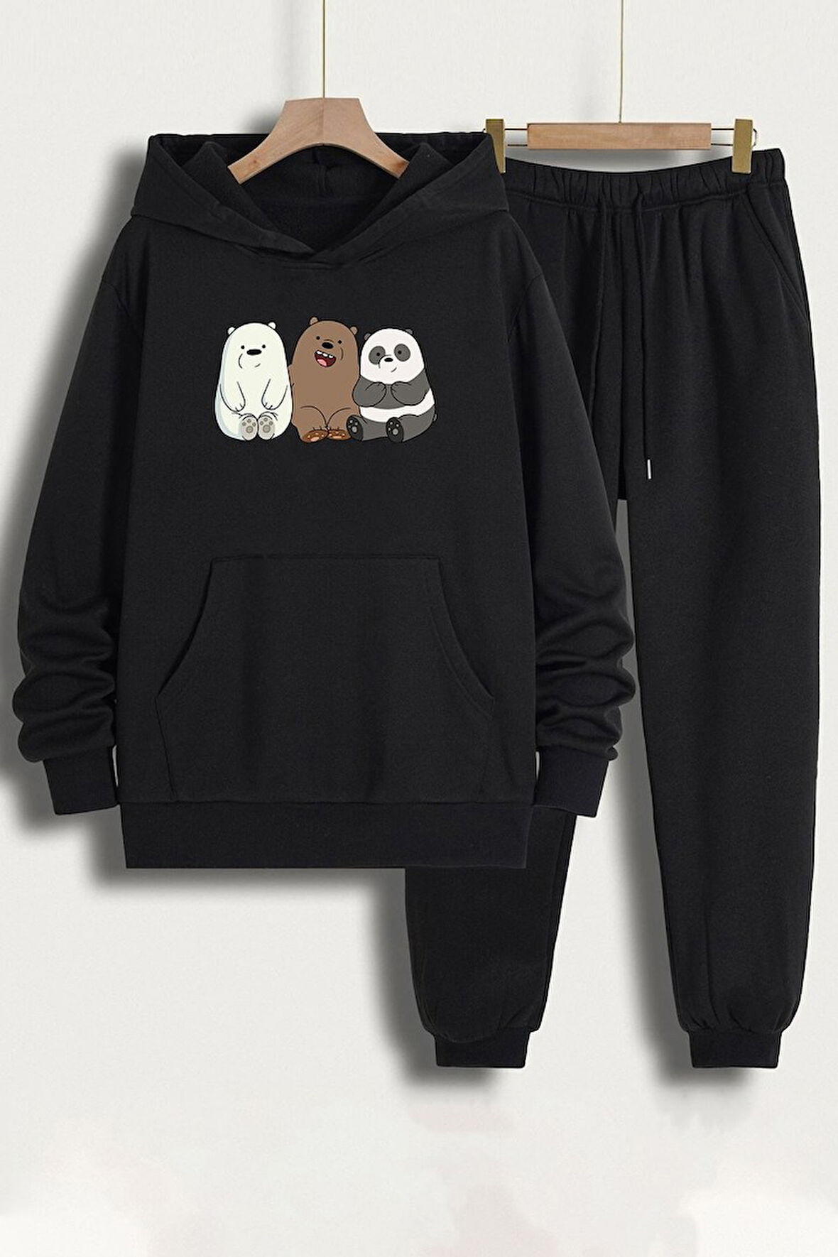 Uyguntarz Unisex Kafadar Ayılar Baskılı Eşofman Takımı