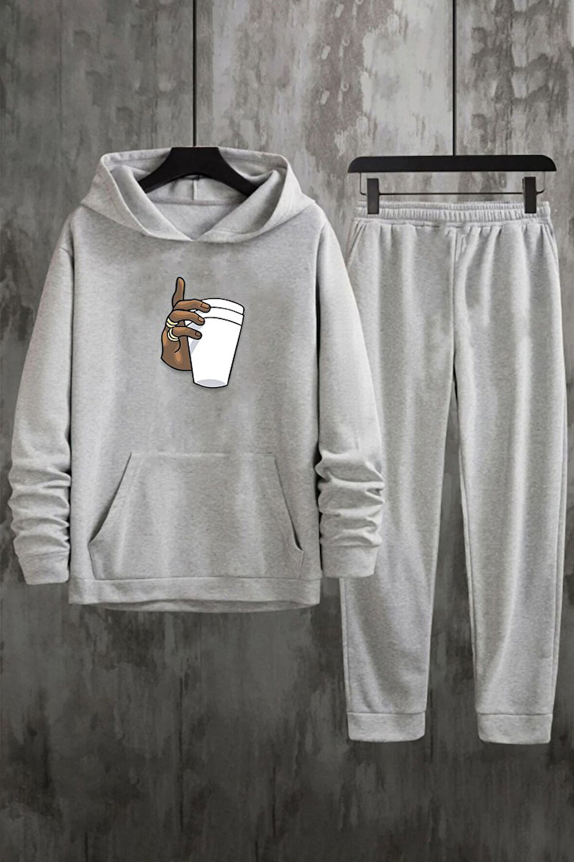 Uyguntarz Unisex Tupac Coffee Baskılı Eşofman Takımı