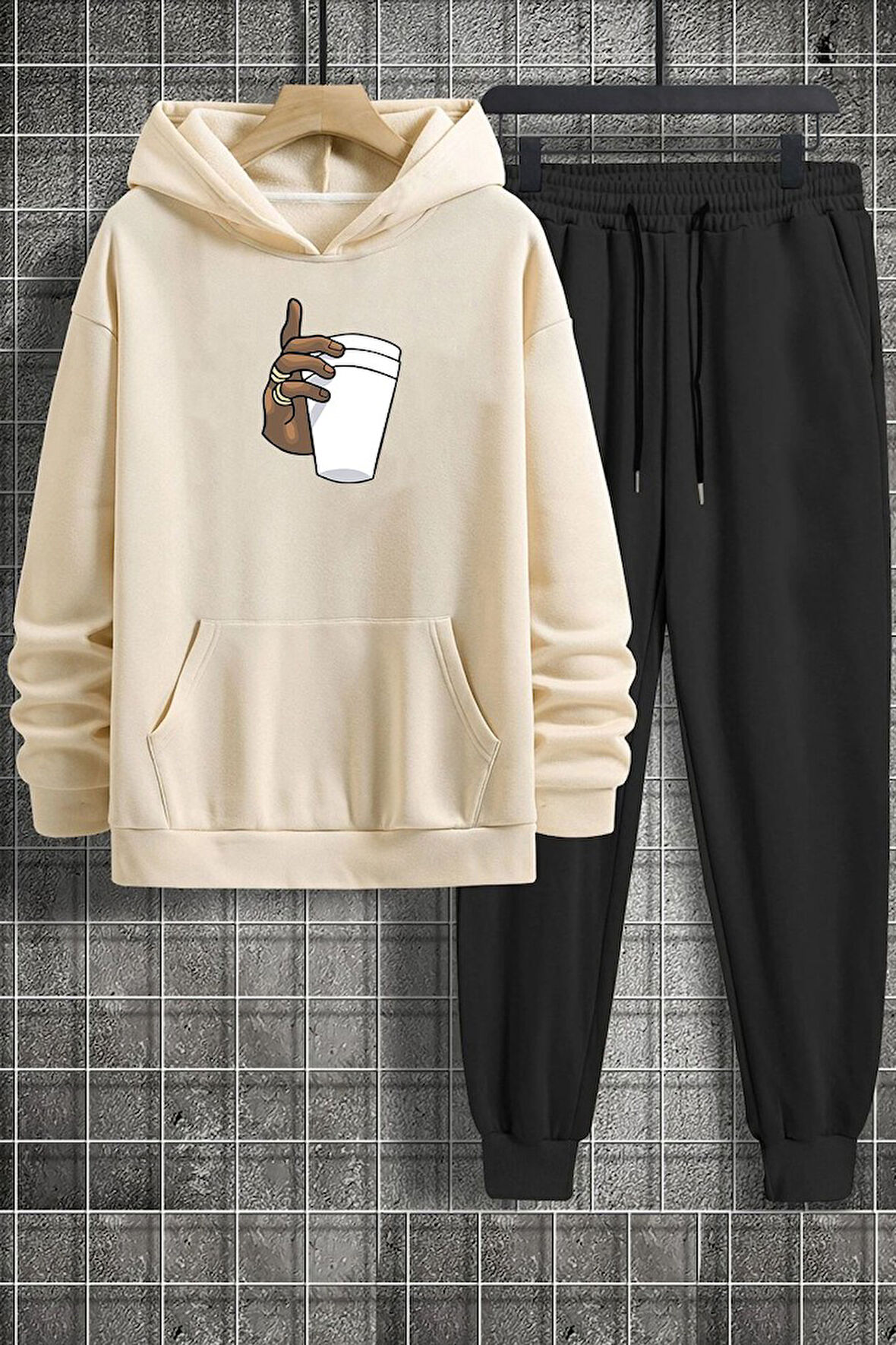 Uyguntarz Unisex Tupac Coffee Baskılı Eşofman Takımı