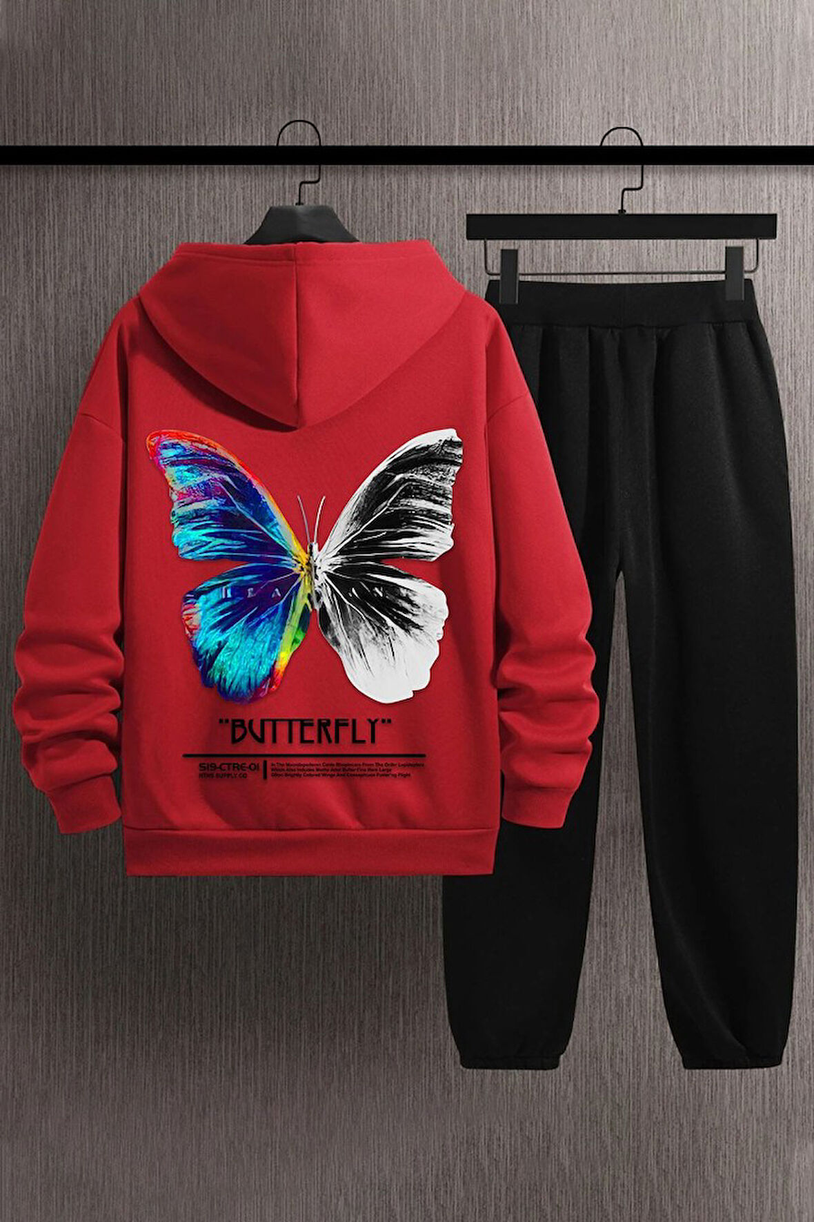 Unisex Butterfly Baskılı Eşofman Takımı