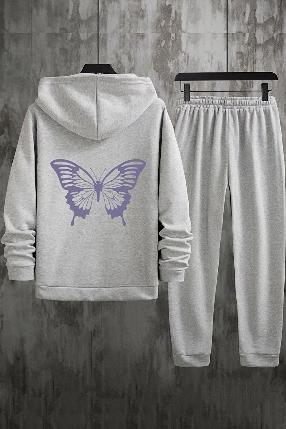 Uyguntarz Unisex Butterfly Baskılı Eşofman Takımı