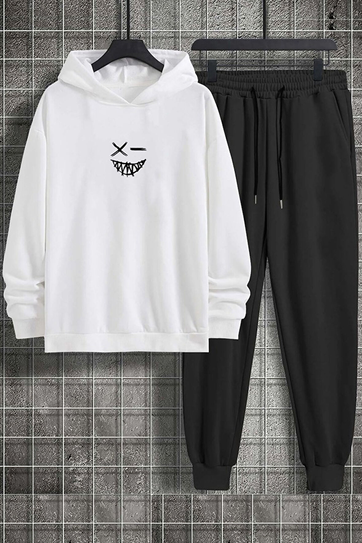 Uyguntarz Unisex Cartoon Graphic Baskılı Eşofman Takımı