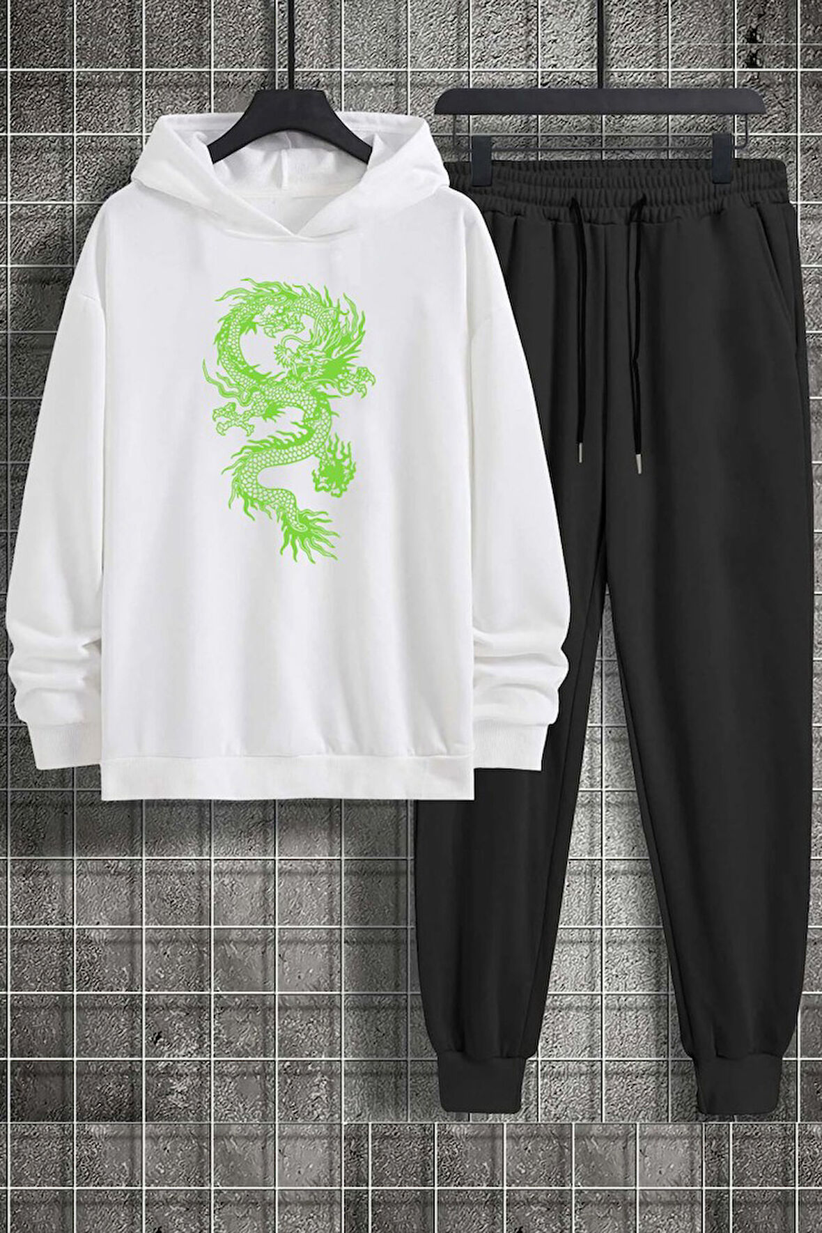 Uyguntarz Unisex Chinese Dragon Baskılı Eşofman Takımı