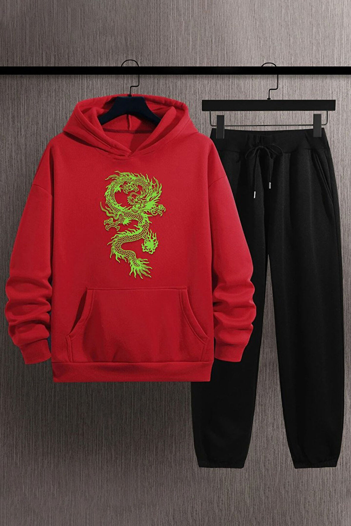 Uyguntarz Unisex Chinese Dragon Baskılı Eşofman Takımı