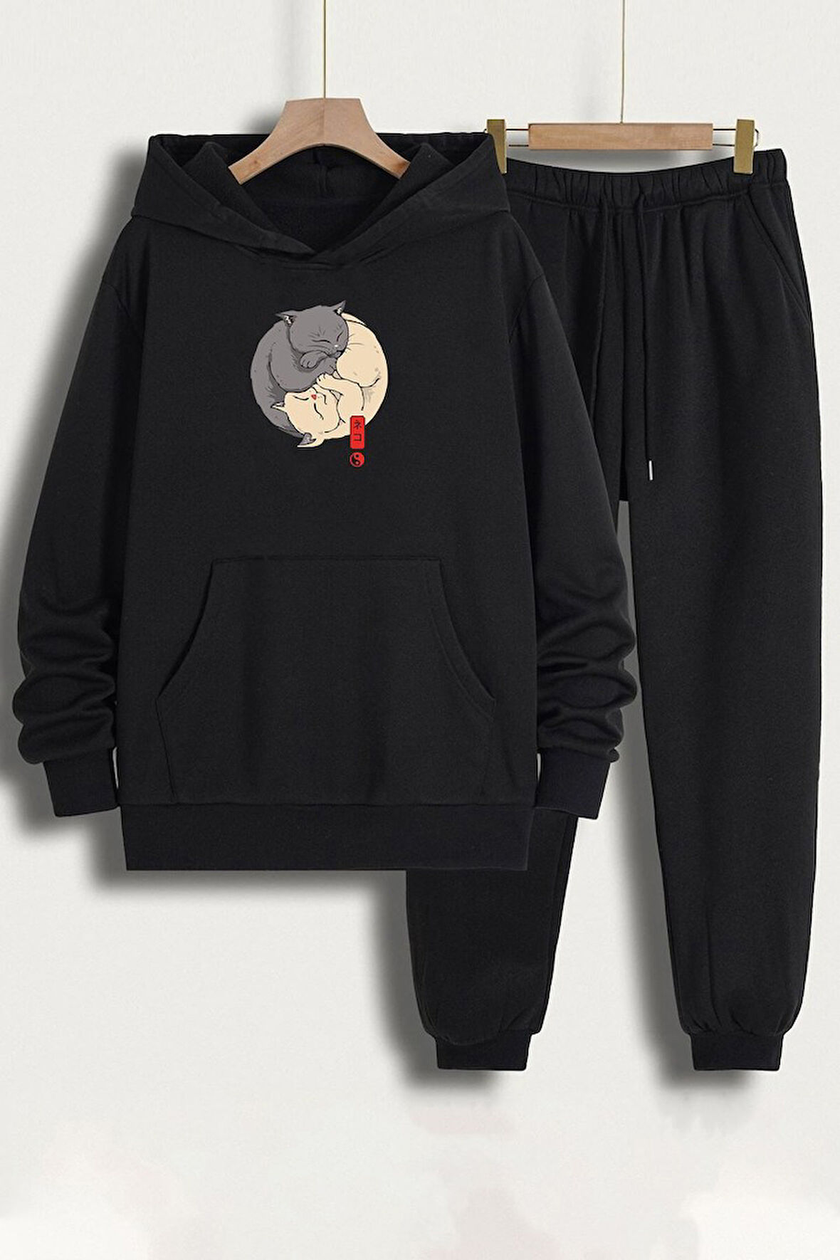 Uyguntarz Unisex Shinobi Kedi Baskılı Eşofman Takımı