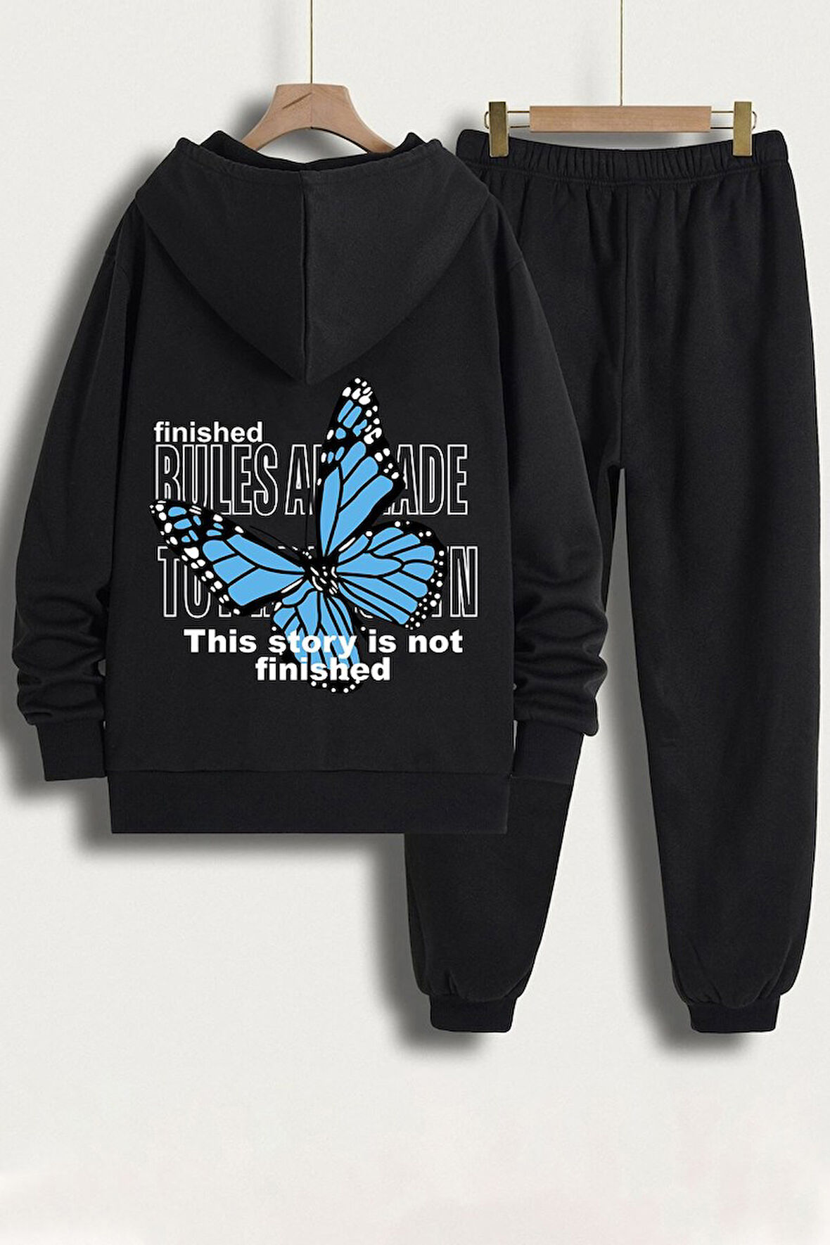 Uyguntarz Unisex Kelebek Baskılı Eşofman Takımı