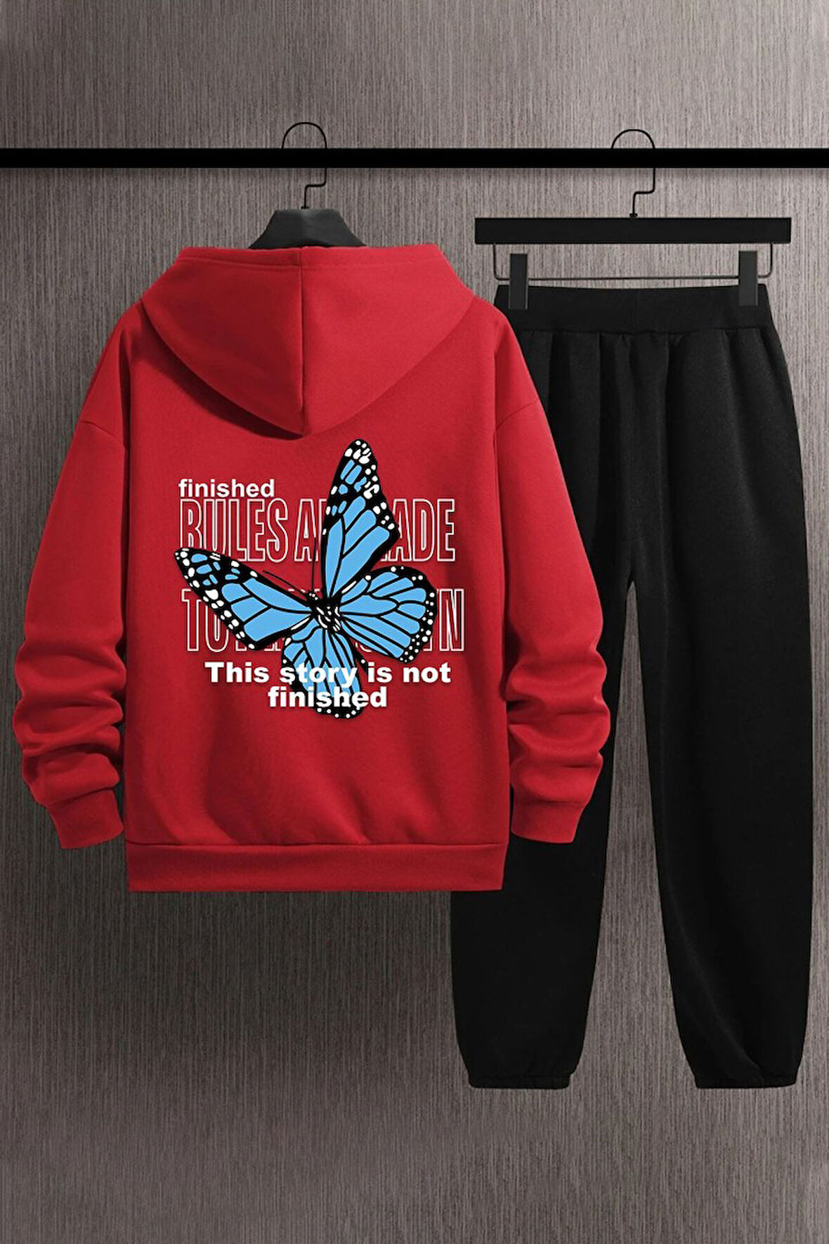 Uyguntarz Unisex Kelebek Baskılı Eşofman Takımı