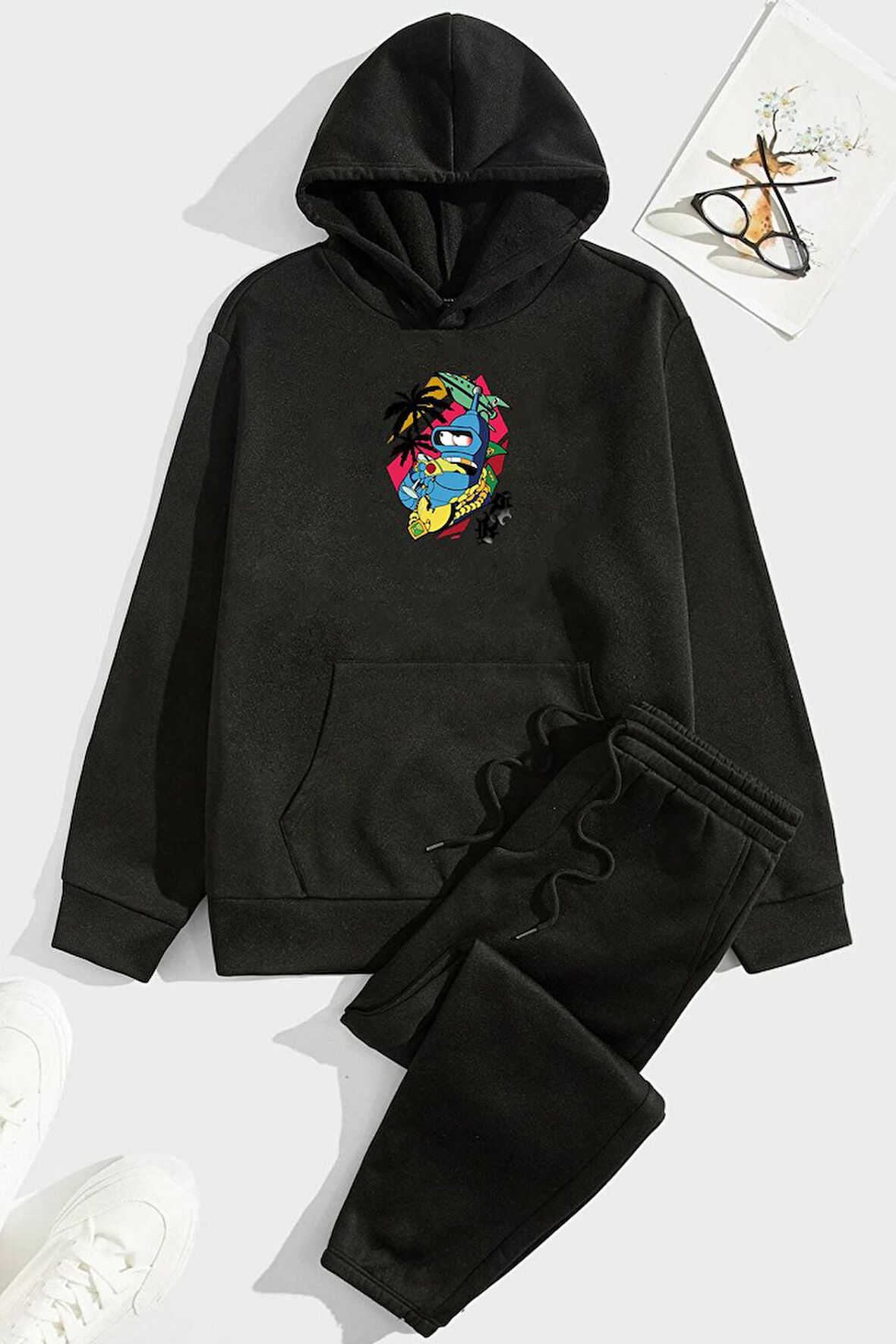 Uyguntarz Unisex Crazy Banana Baskılı Eşofman Takımı