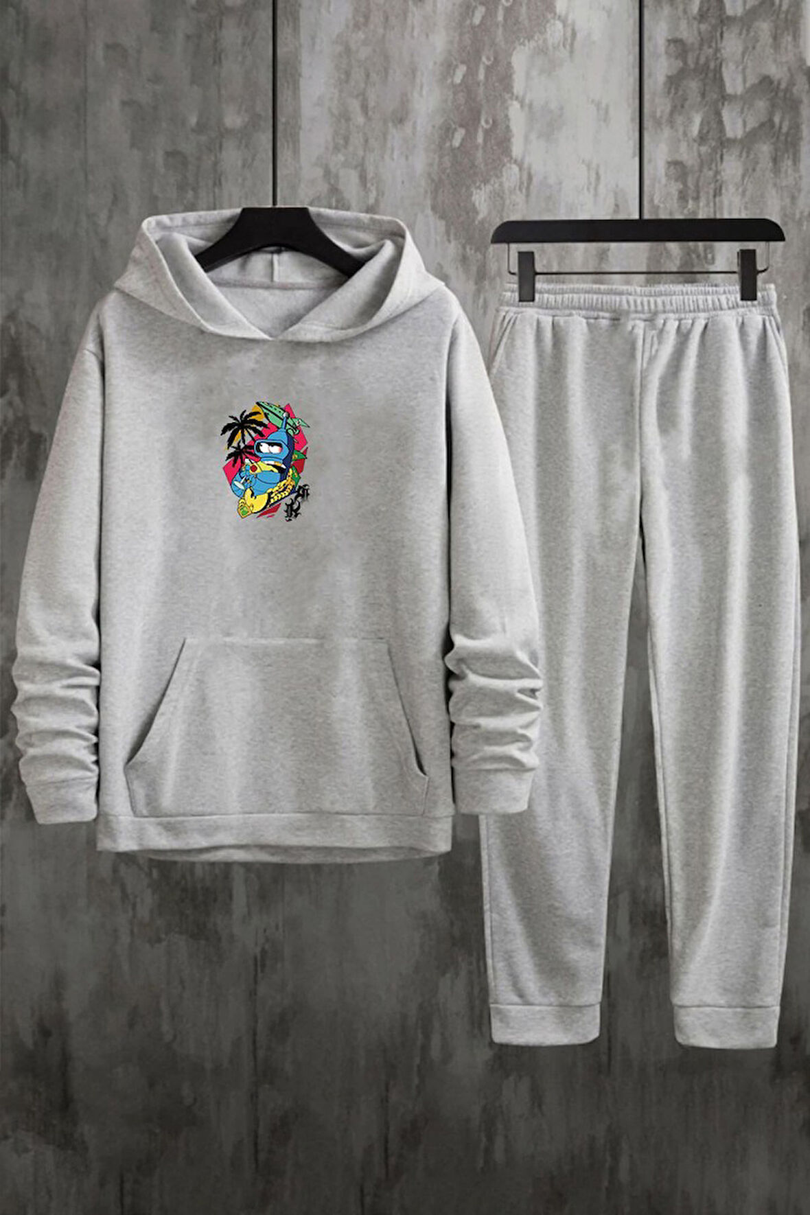 Uyguntarz Unisex Crazy Banana Baskılı Eşofman Takımı