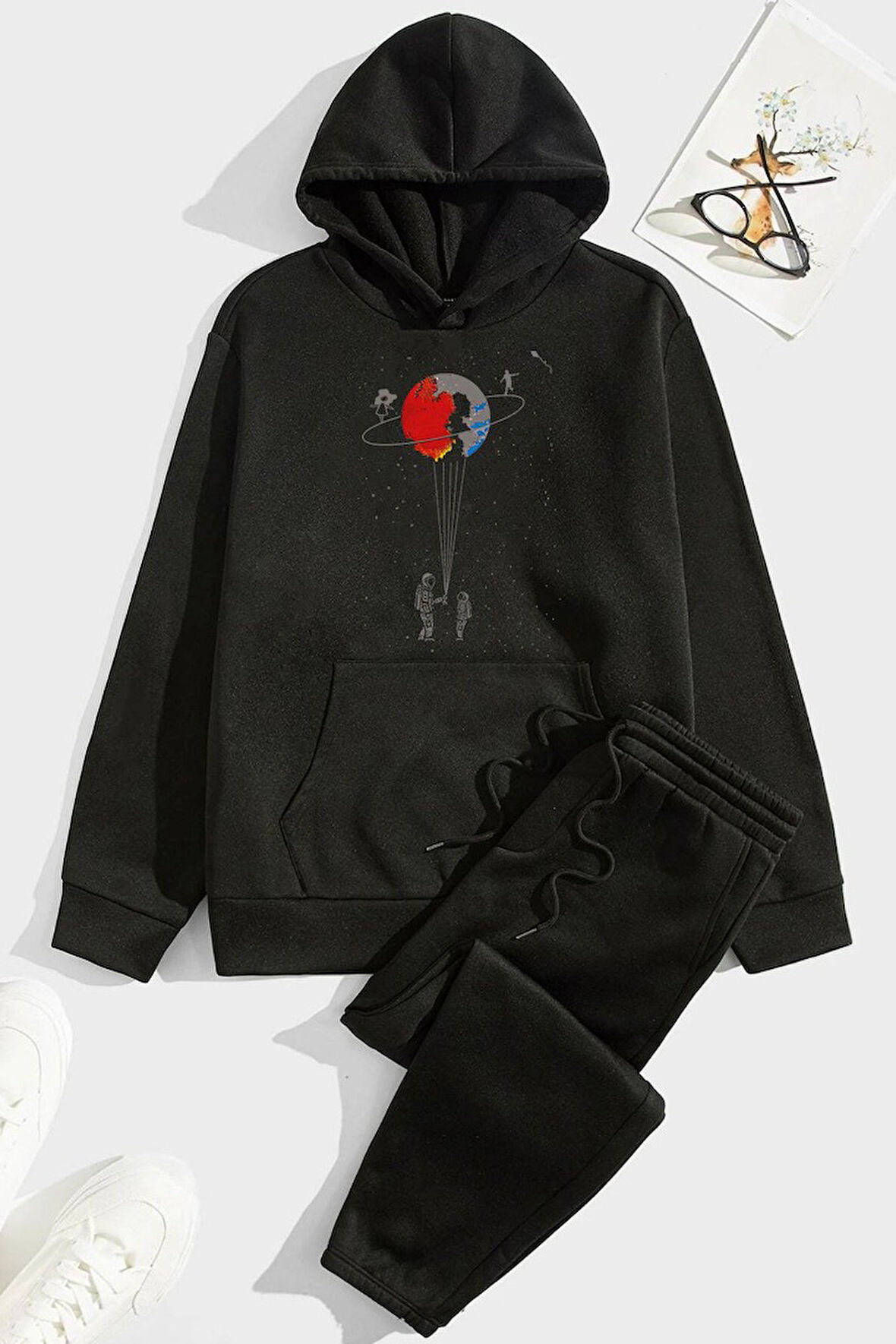 Uyguntarz Unisex Evren Temalı Baskılı Eşofman Takımı