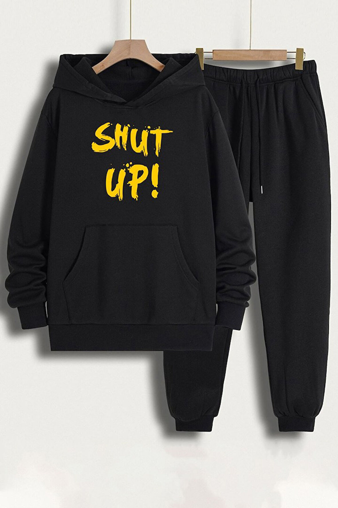 Unisex Shut Up Baskılı Eşofman Takımı