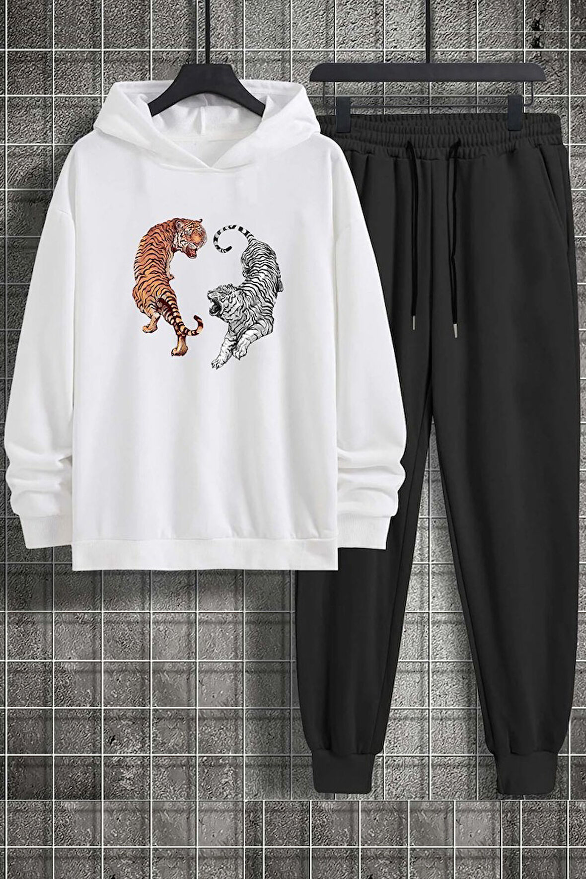 Uyguntarz Unisex Tiger Baskılı Eşofman Takımı