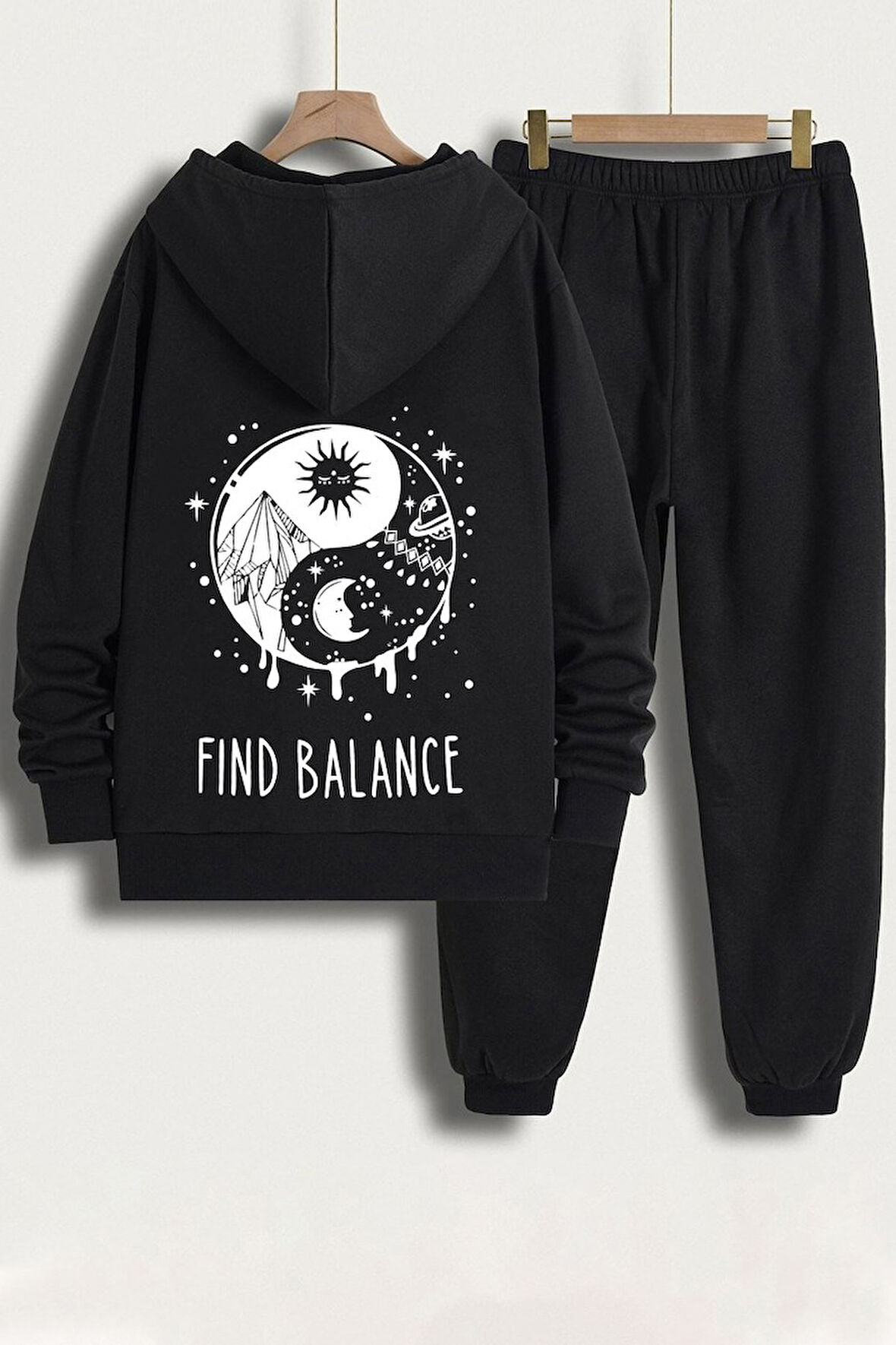 Uyguntarz Unisex Yin & Yang Baskılı Eşofman Takımı