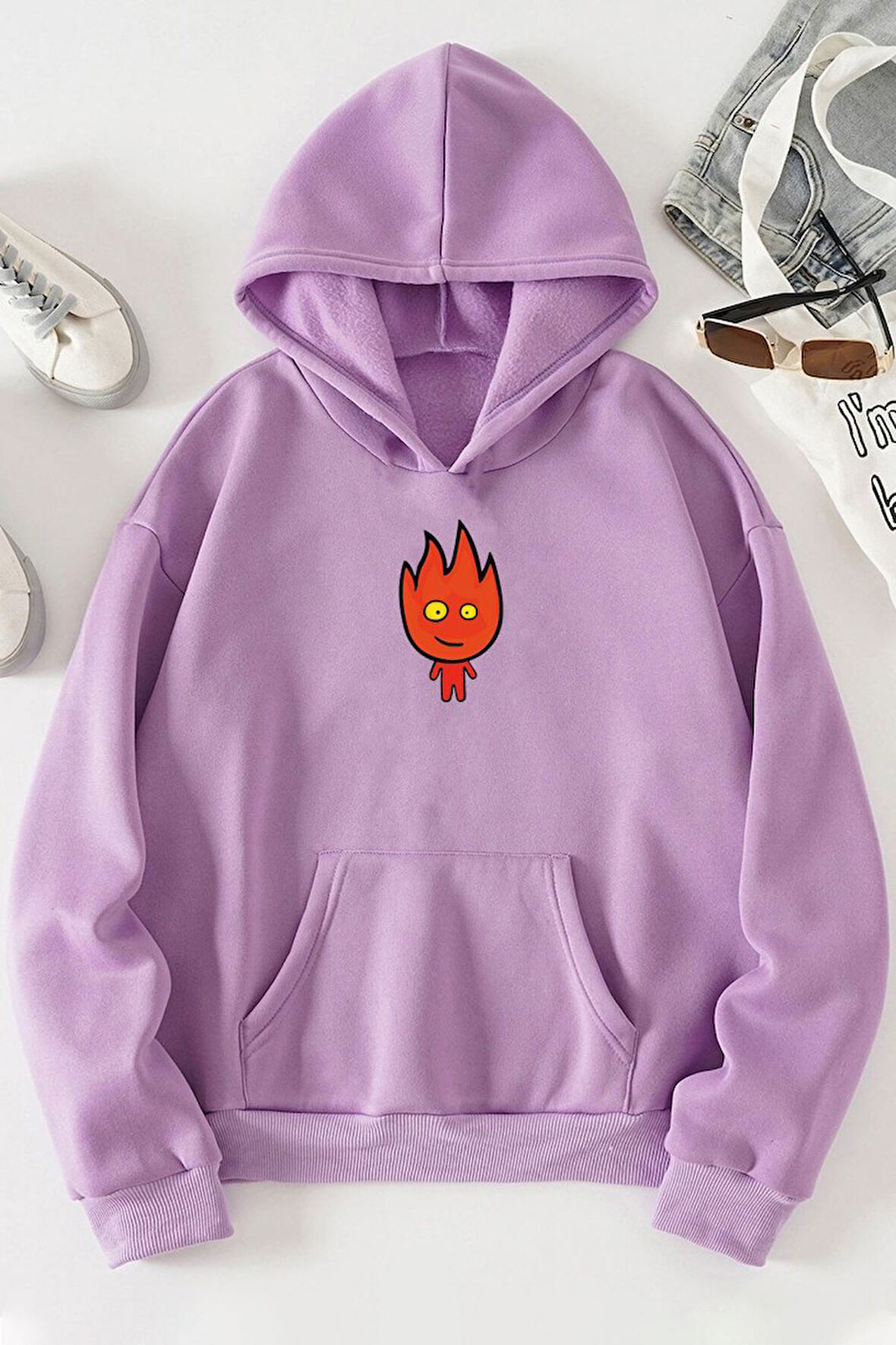 Uyguntarz Unisex Ateş Avatar Baskılı Sweatshirt