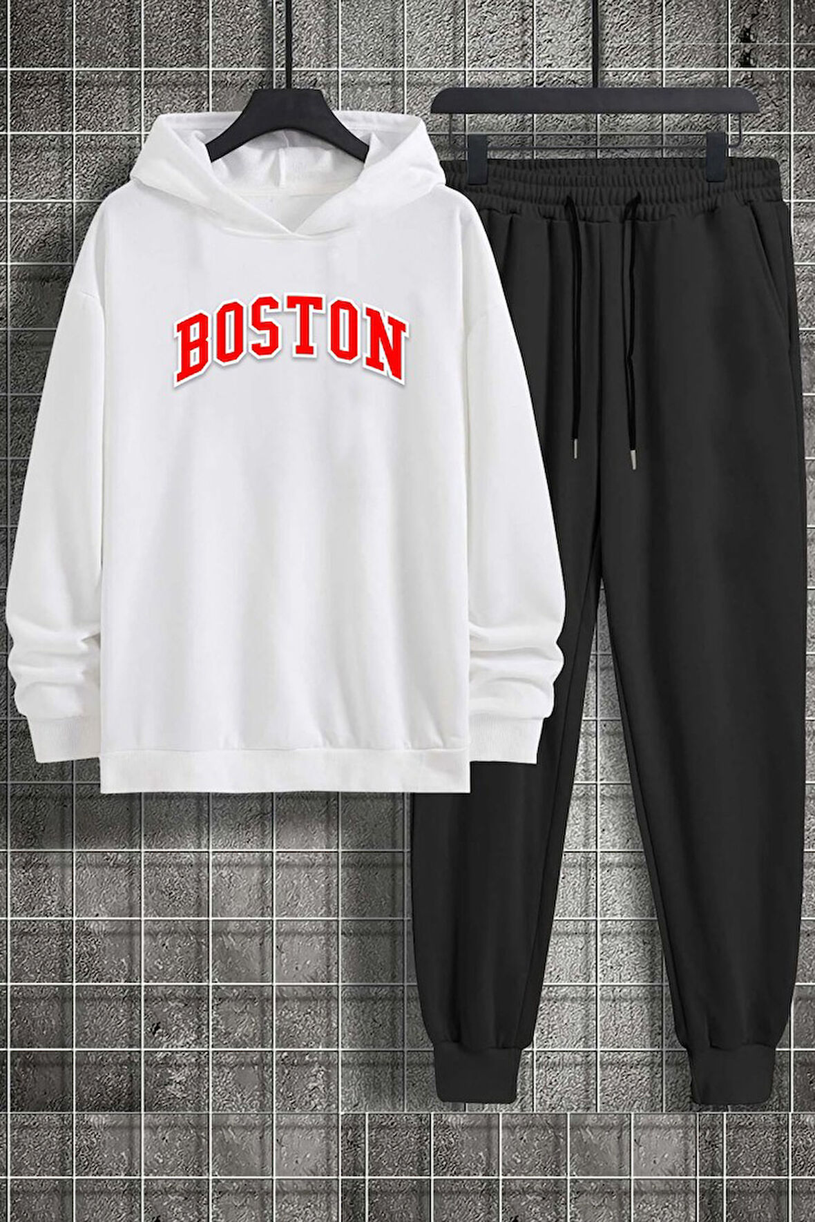 Uyguntarz Unisex Boston Baskılı Eşofman Takımı