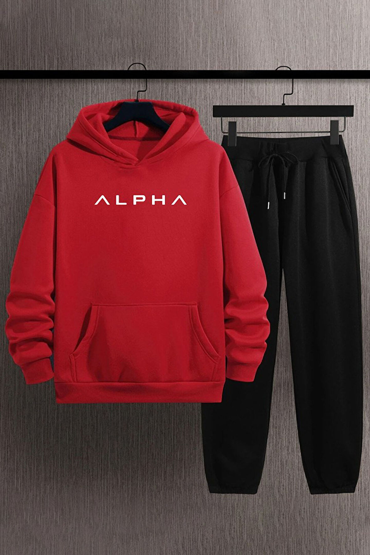 Unisex Alpha Baskılı Eşofman Takımı