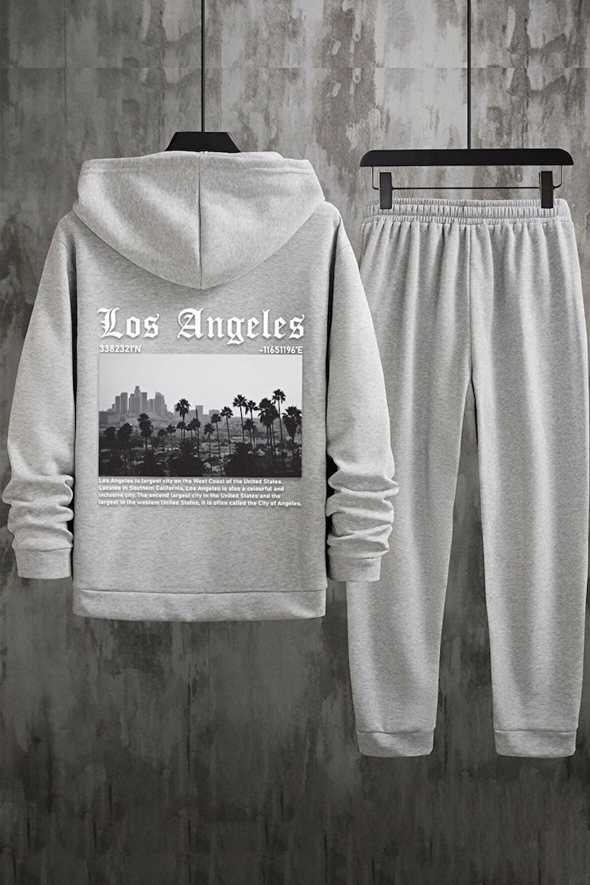 Uyguntarz Unisex Los Angles Baskılı Eşofman Takımı