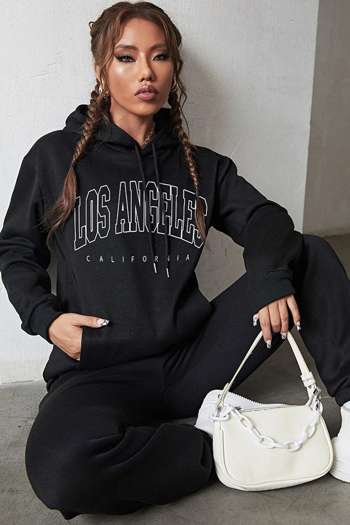 Uyguntarz Unisex Los Angles Baskılı Eşofman Takımı