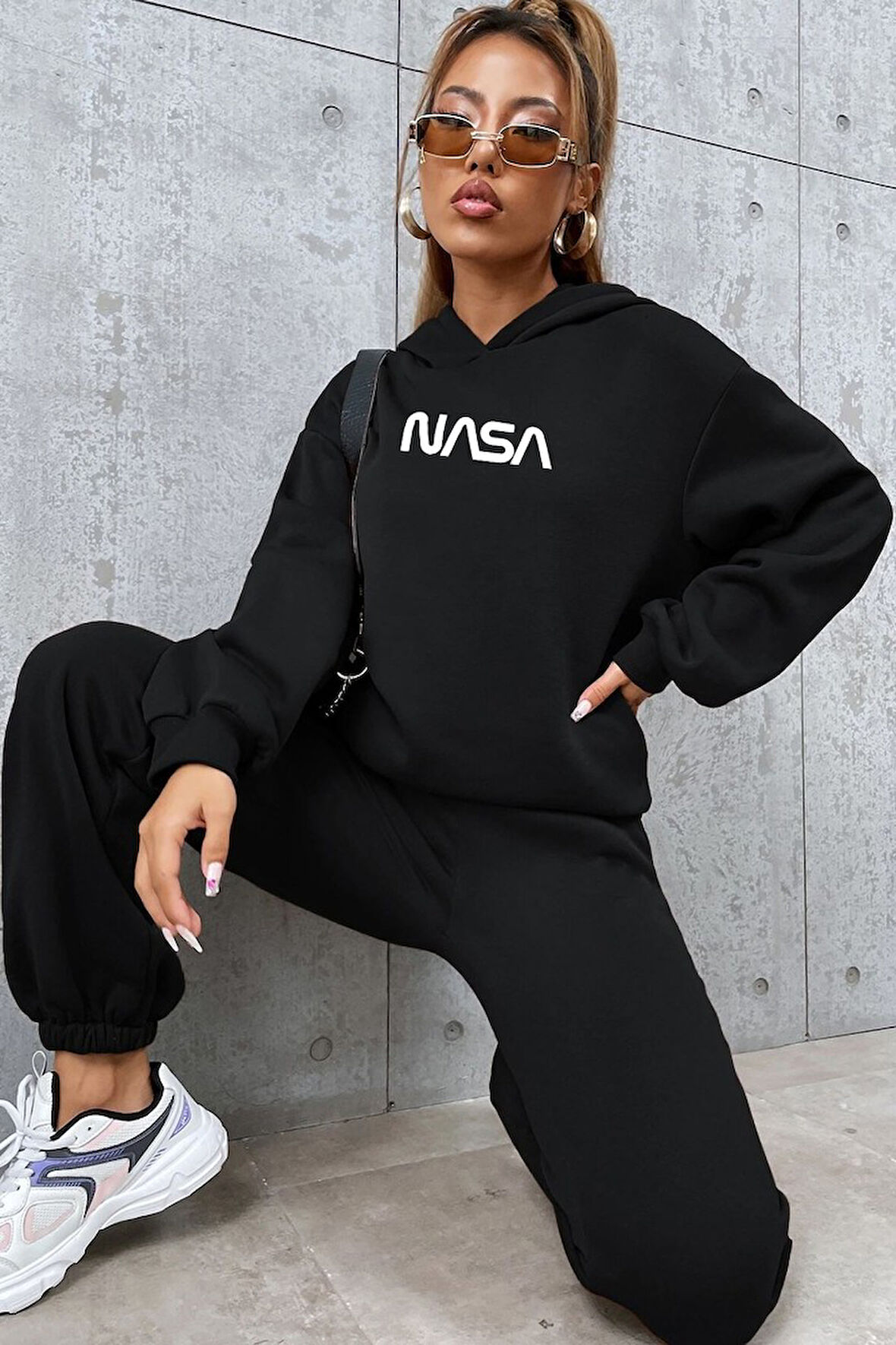 Unisex Nasa Baskılı Eşofman Takımı