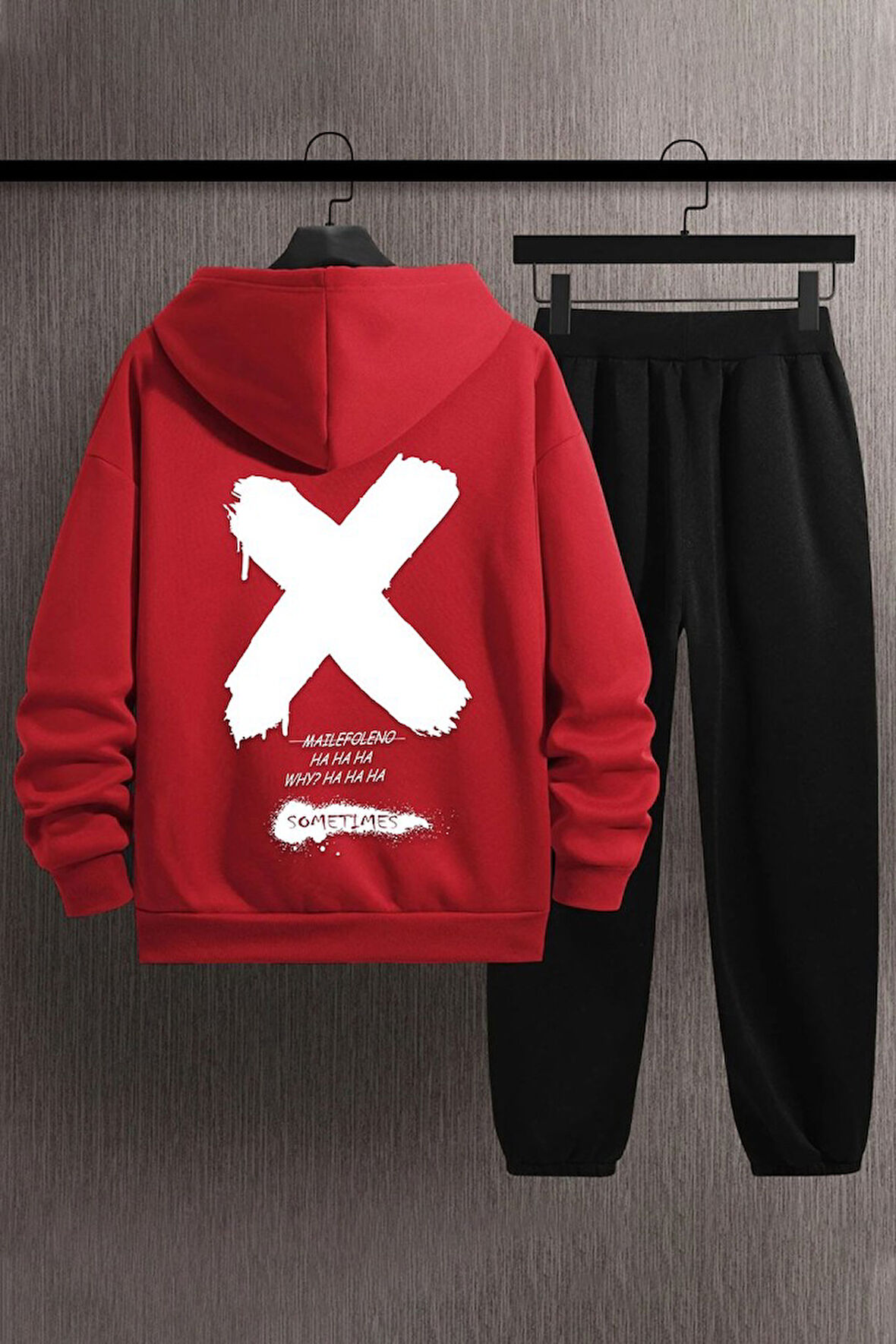 Unisex Sometimes X Baskılı Eşofman Takımı