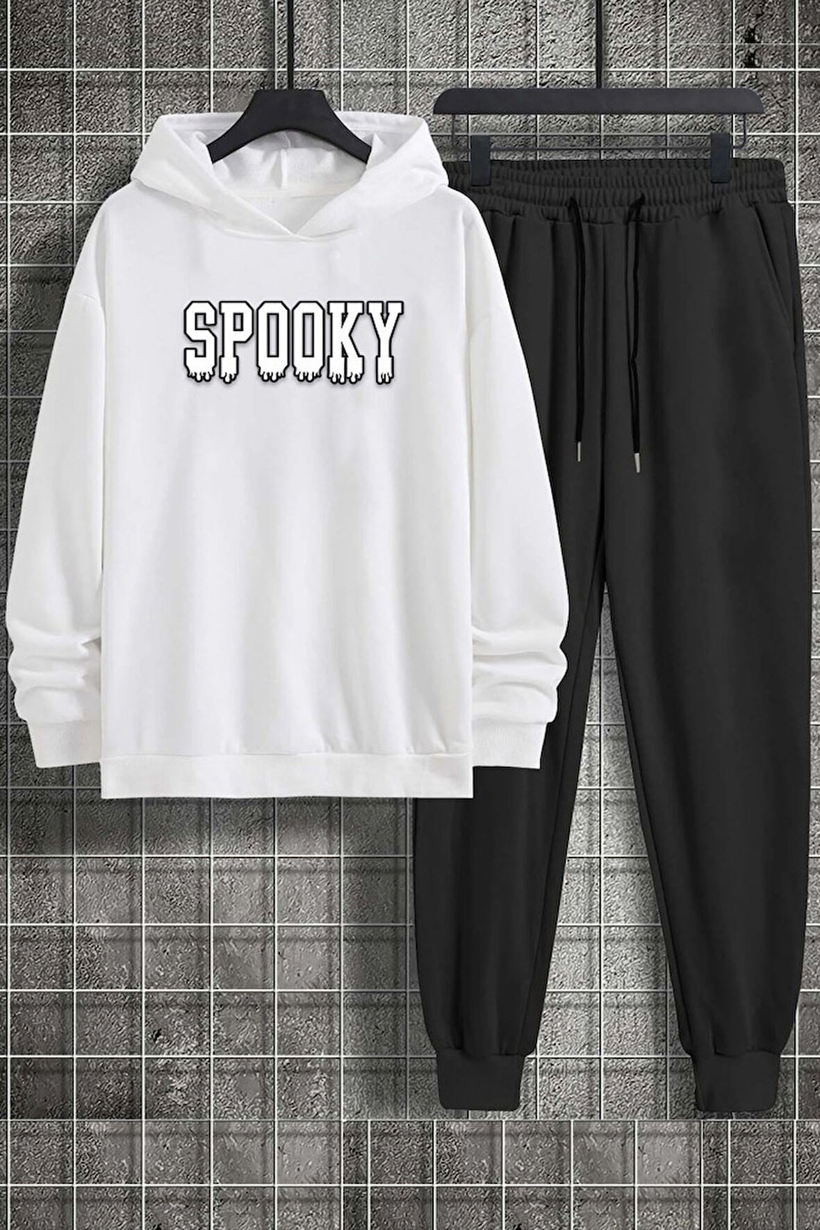 Uyguntarz Unisex Spooky Baskılı Eşofman Takımı