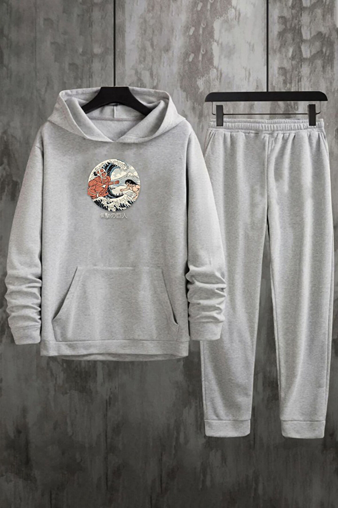 Uyguntarz Unisex Kanagawa Oki Nami Ura Baskılı Eşofman Takımı