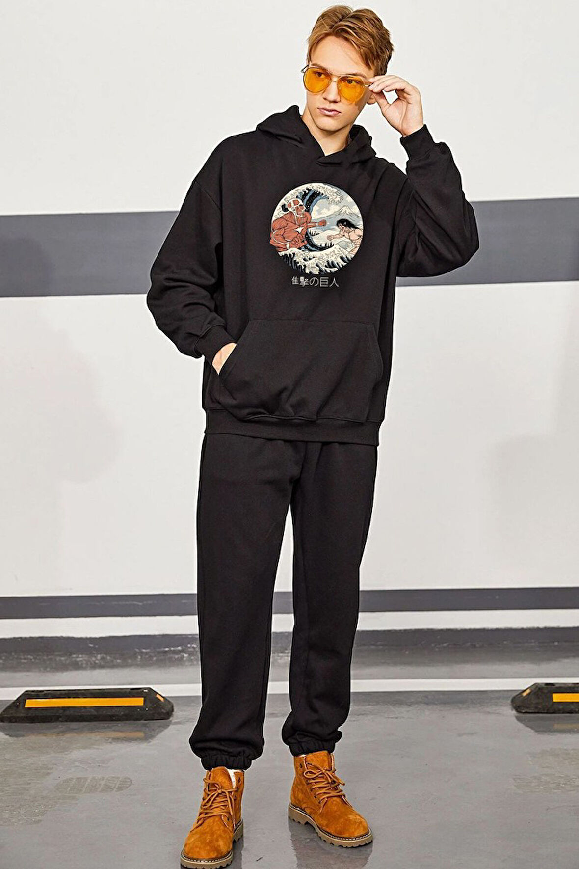 Uyguntarz Unisex Kanagawa Oki Nami Ura Baskılı Eşofman Takımı