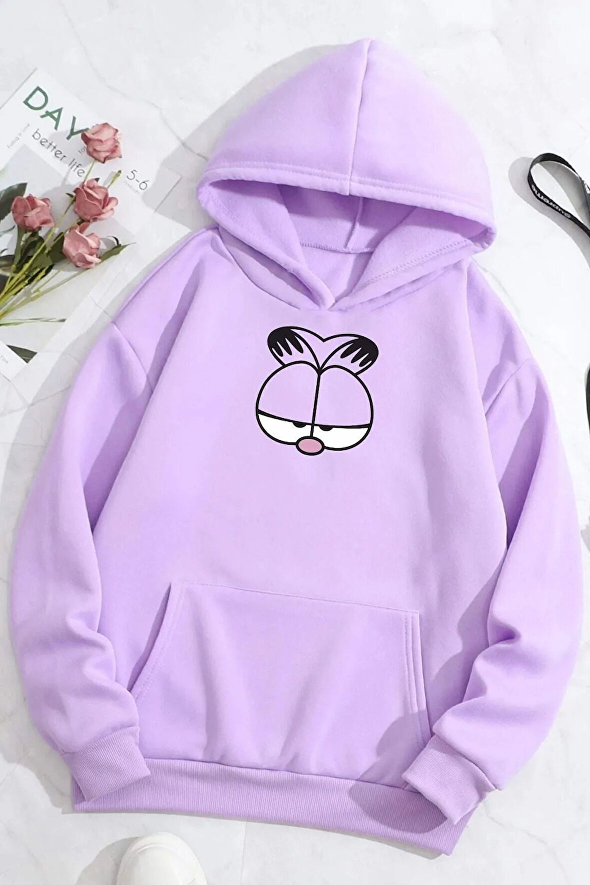 Unisex Garfield Baskılı Sweatshirt