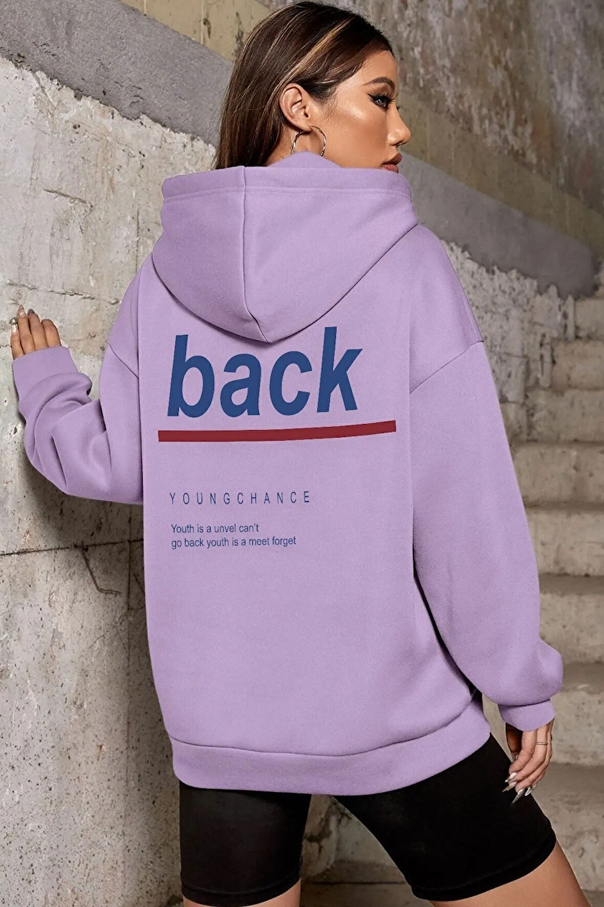 Unisex Back Sırt Baskılı Sweatshirt