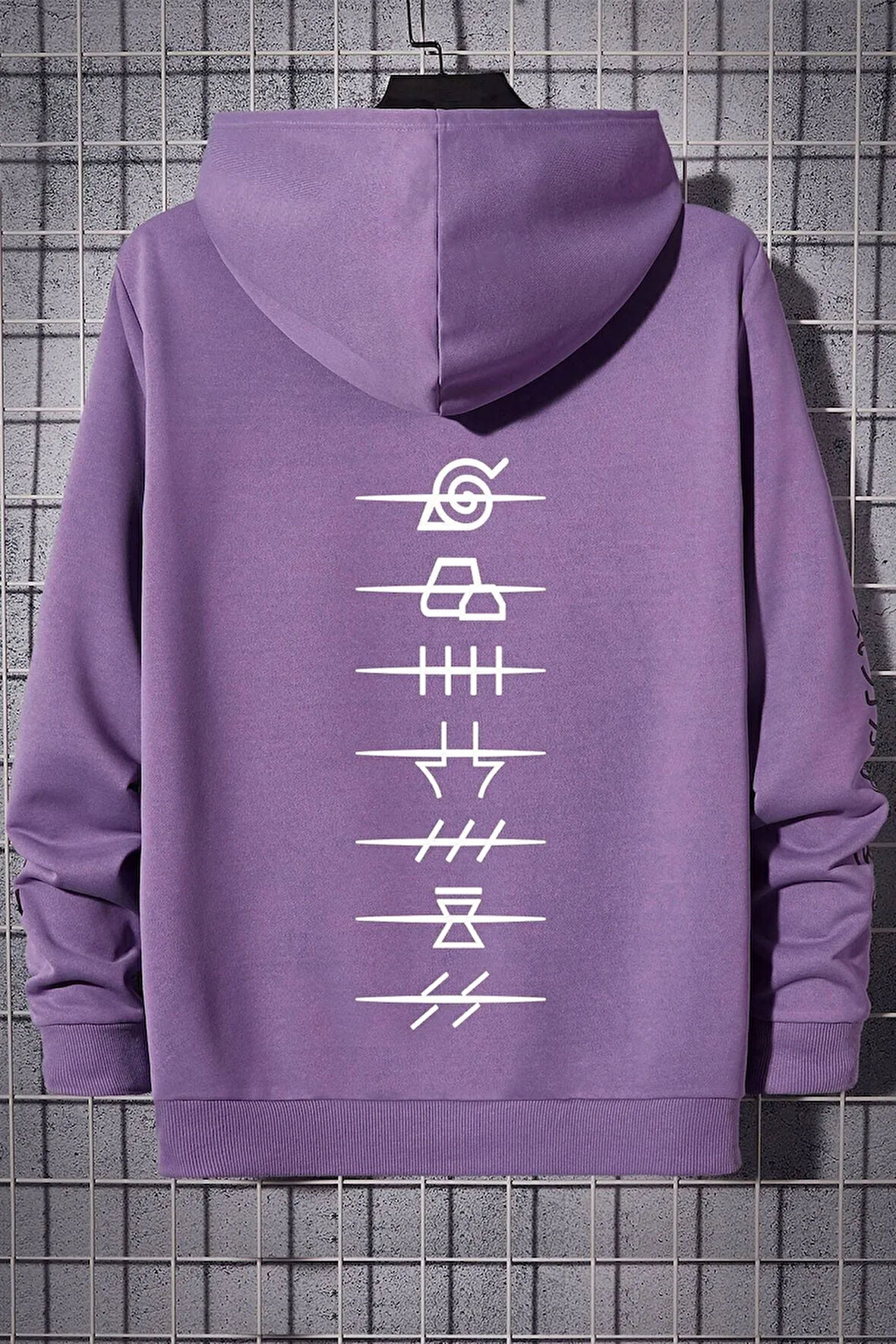 Unisex Ninja Akatsuki Sırt Baskılı Sweatshirt