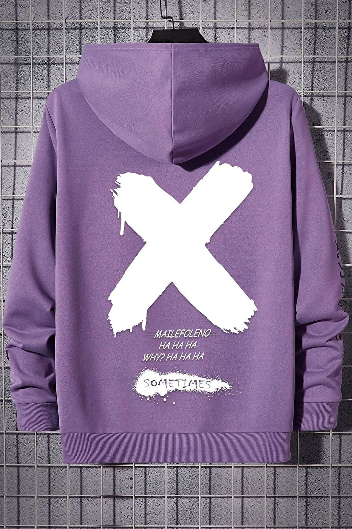 Unisex Sometimes X Baskılı Sweatshirt