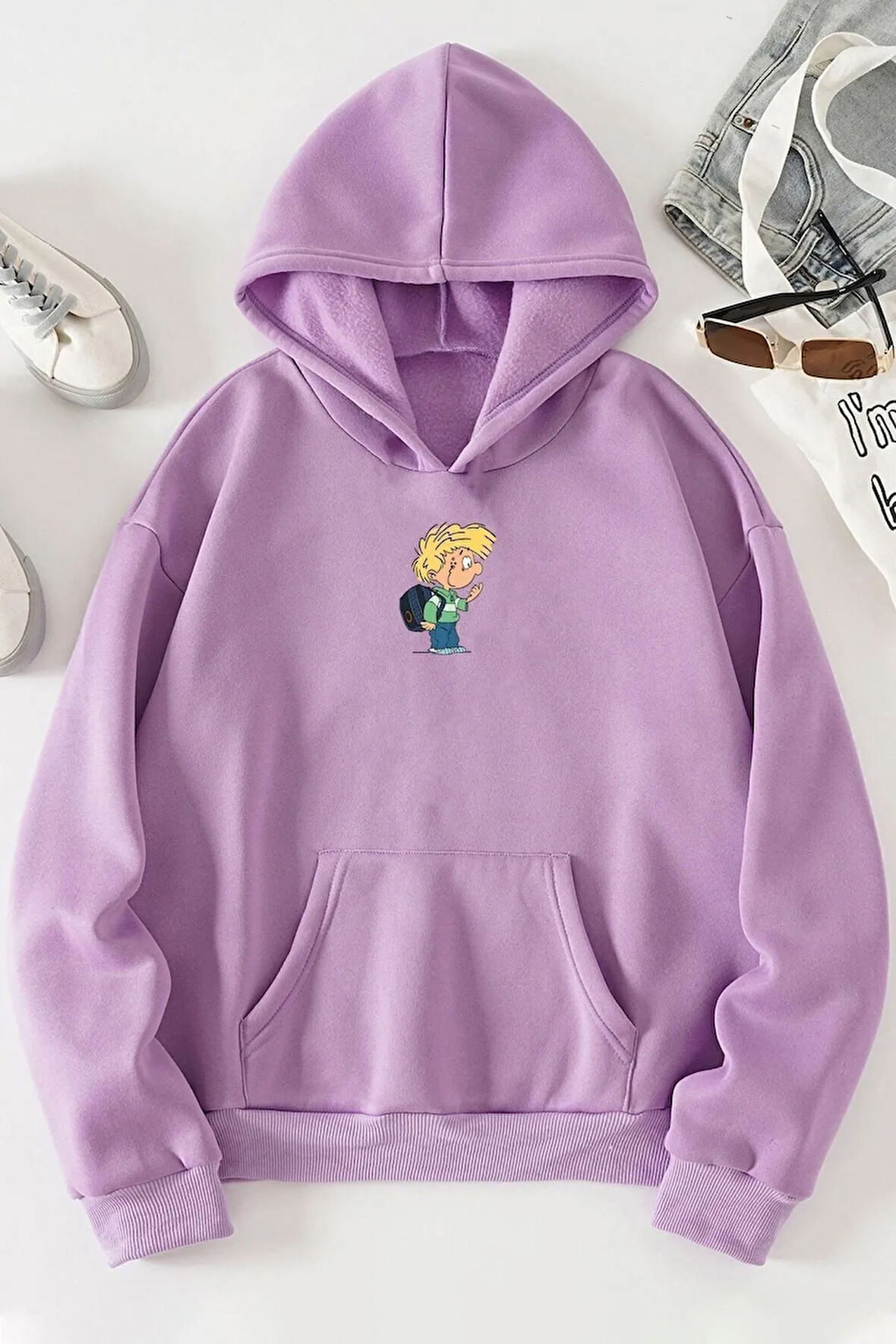 Unisex Cedric Üzümlü Kekim Baskılı Sweatshirt