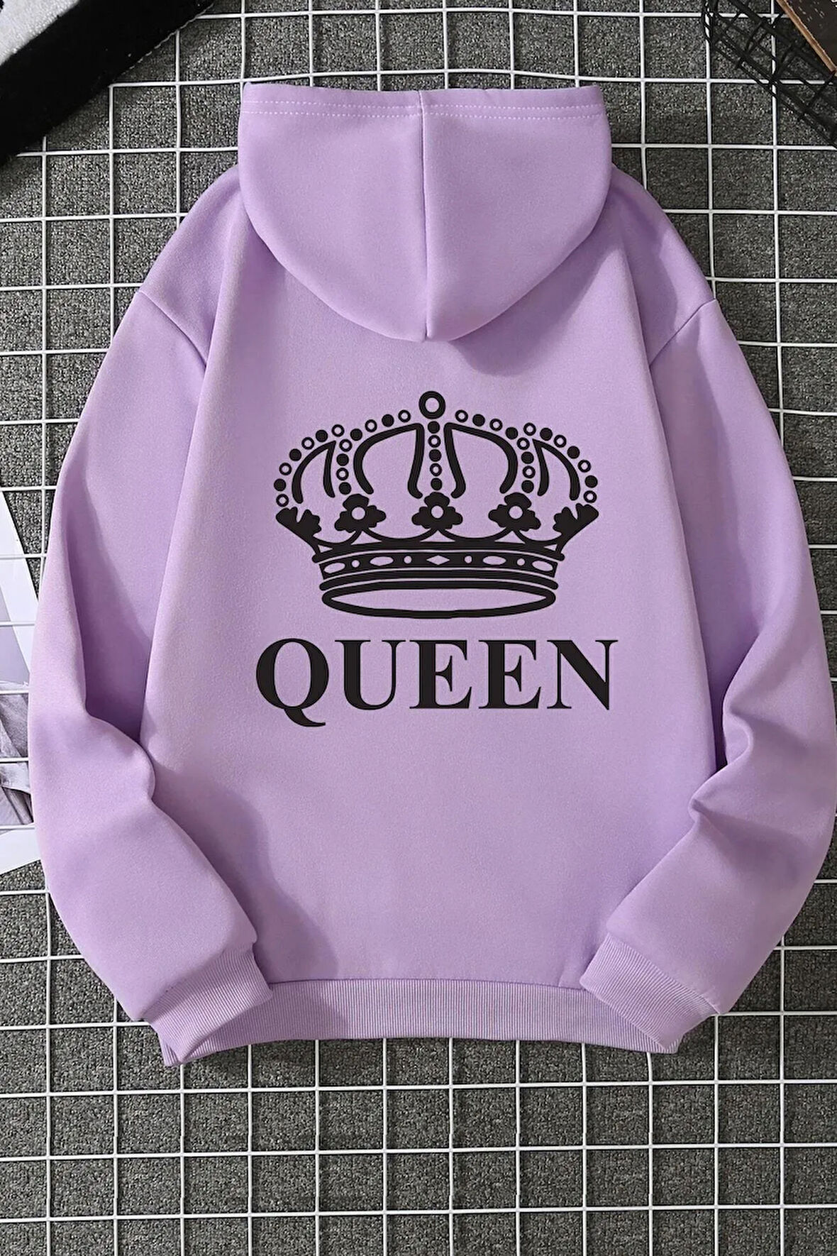 Unisex Quenn Sırt Baskılı Sweatshirt