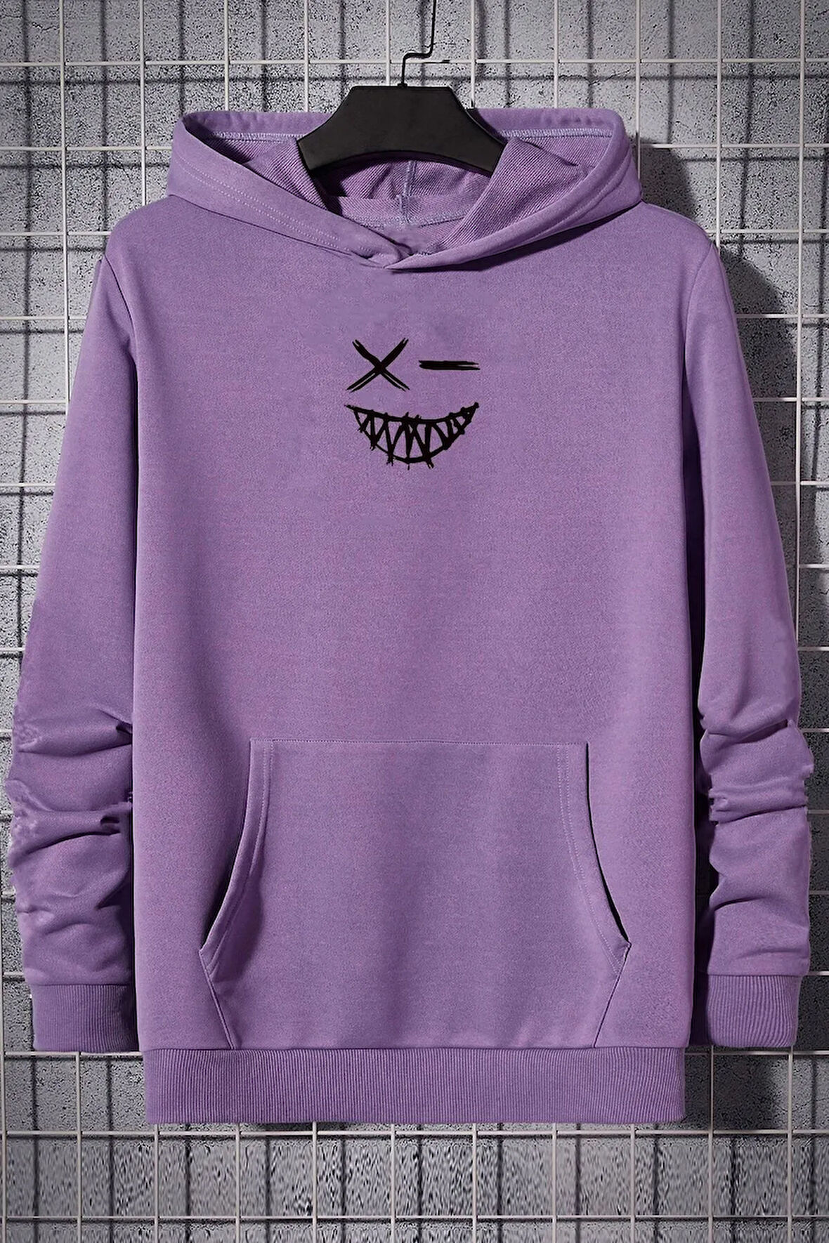 Cartoon Graphic Thermal Lined Drawstring Sweatshirt