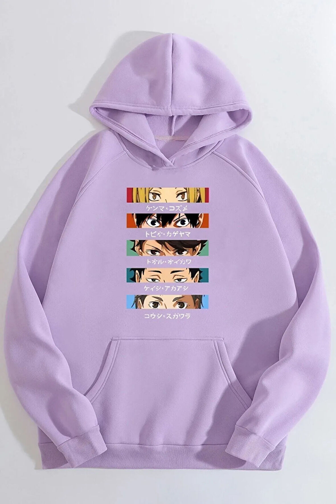 Unisex Cosplay Haikyuu Baskılı Sweatshirt
