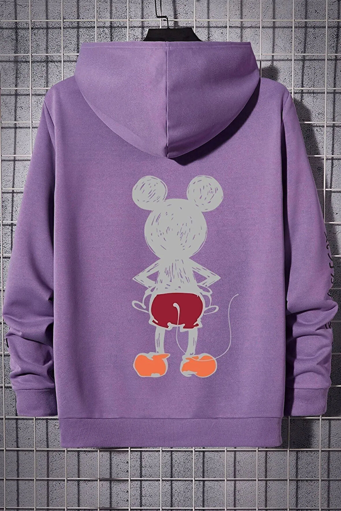Unisex Mause Sırt Baskılı Sweatshirt