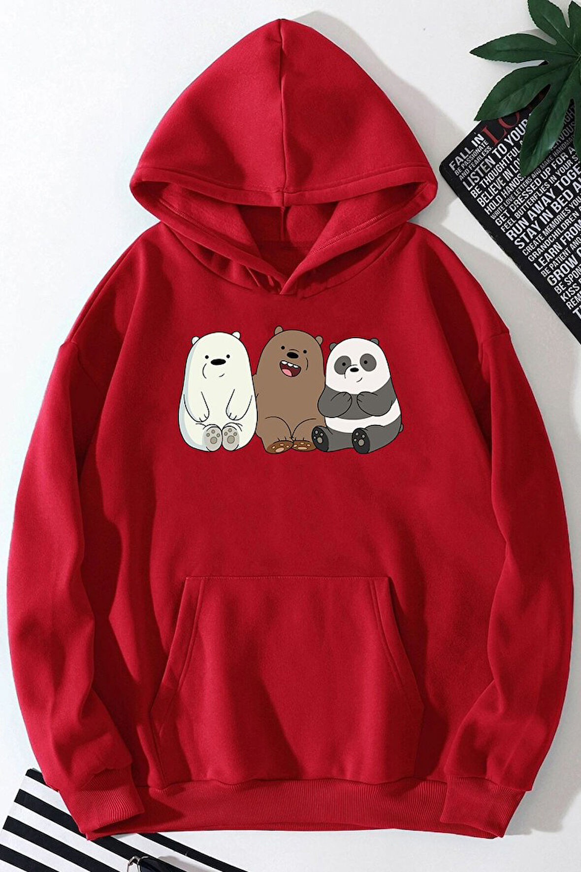 Uyguntarz Unisex Kafadar Ayılar Baskılı Sweatshirt