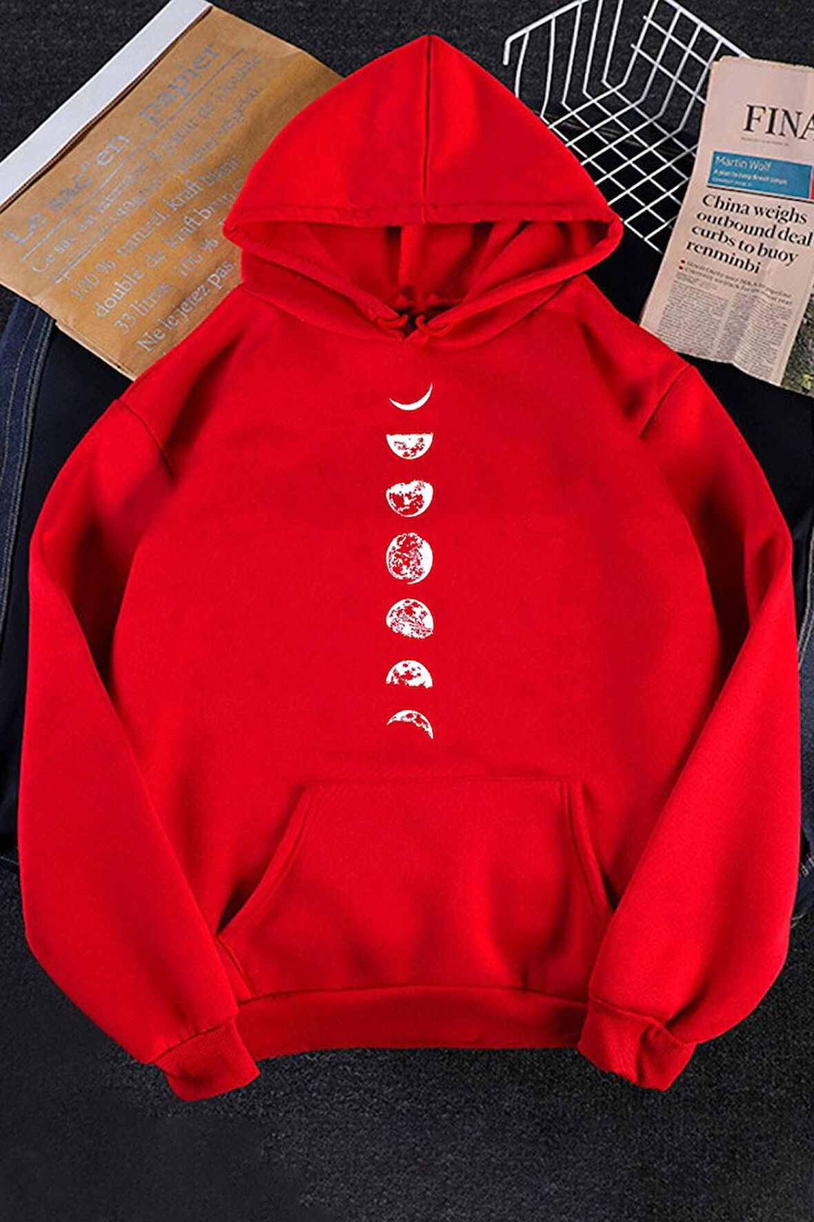 Uyguntarz Unisex Moon Phases Baskılı Sweatshirt