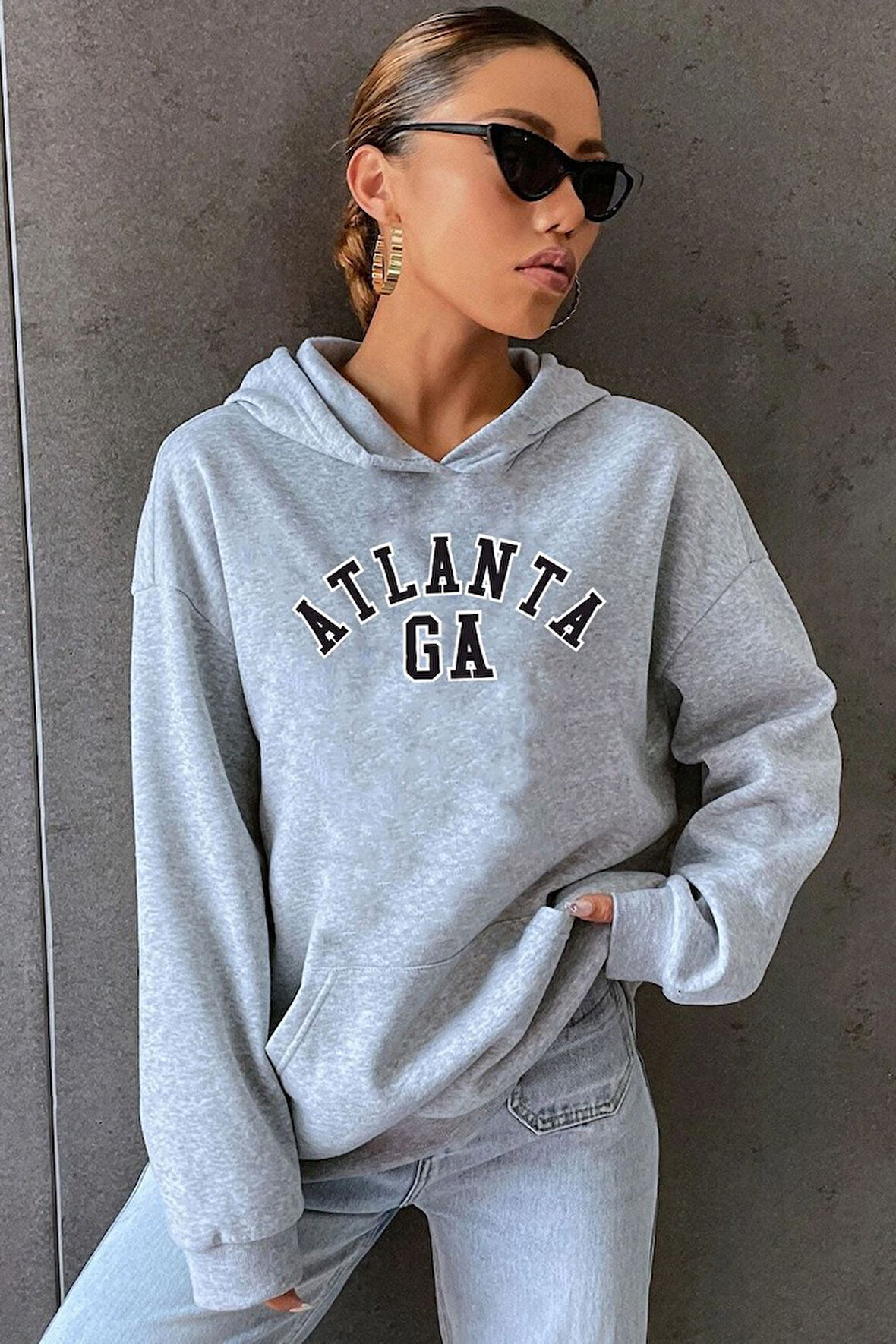 Uyguntarz Unisex Atlanta Baskılı Sweatshirt