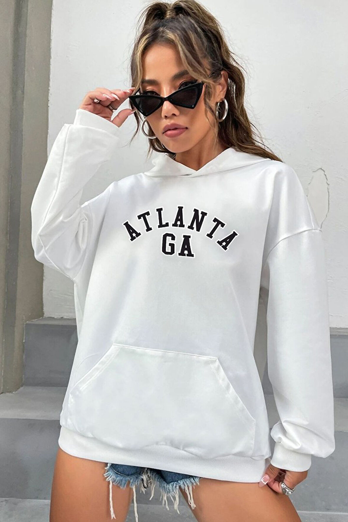 Uyguntarz Unisex Atlanta Baskılı Sweatshirt